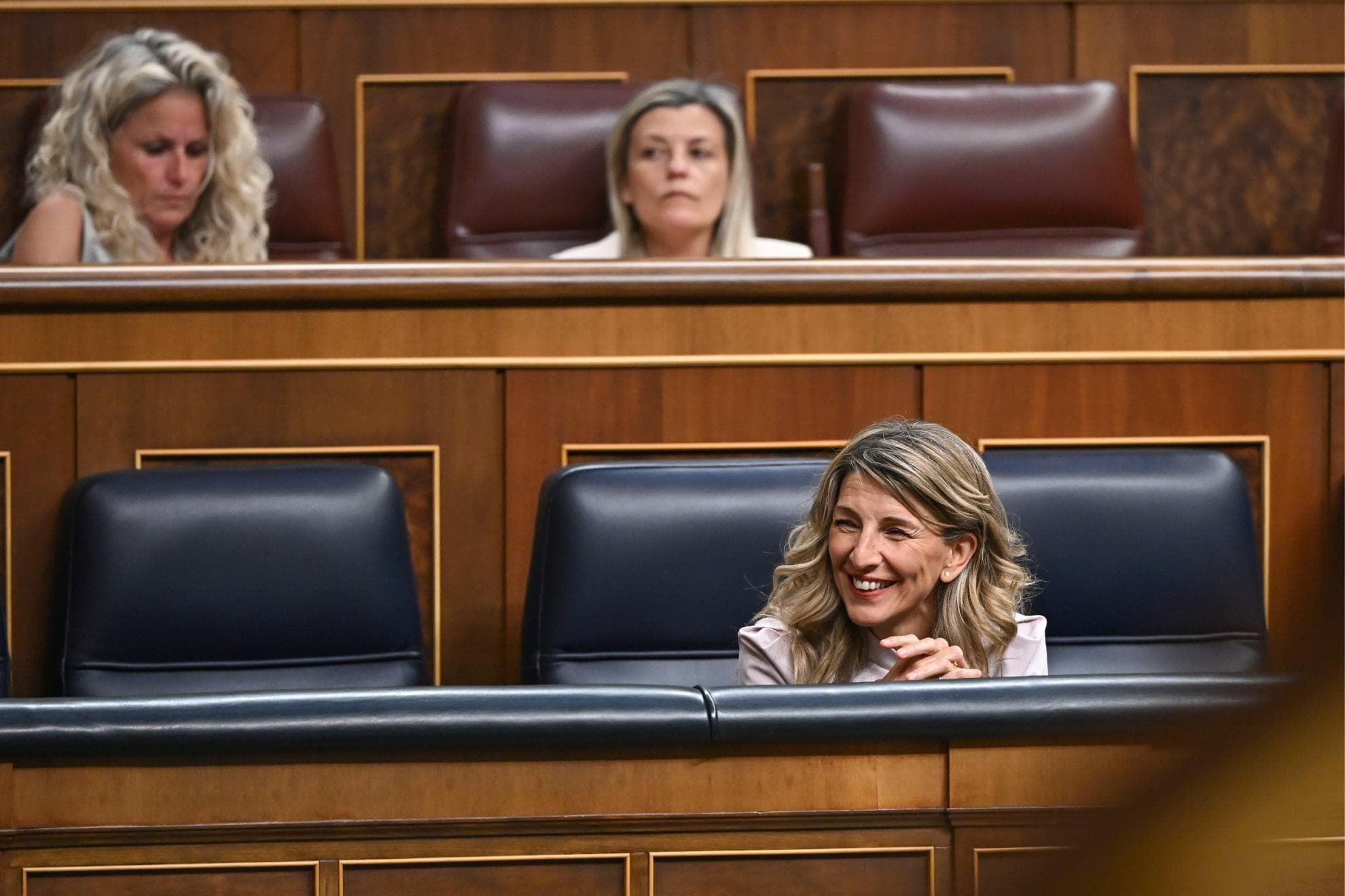 Yolanda Díaz, durante el pleno del Congreso en el que se ha derogado el decreto ley que contemplaba la prórroga de los contratos de alquiler.