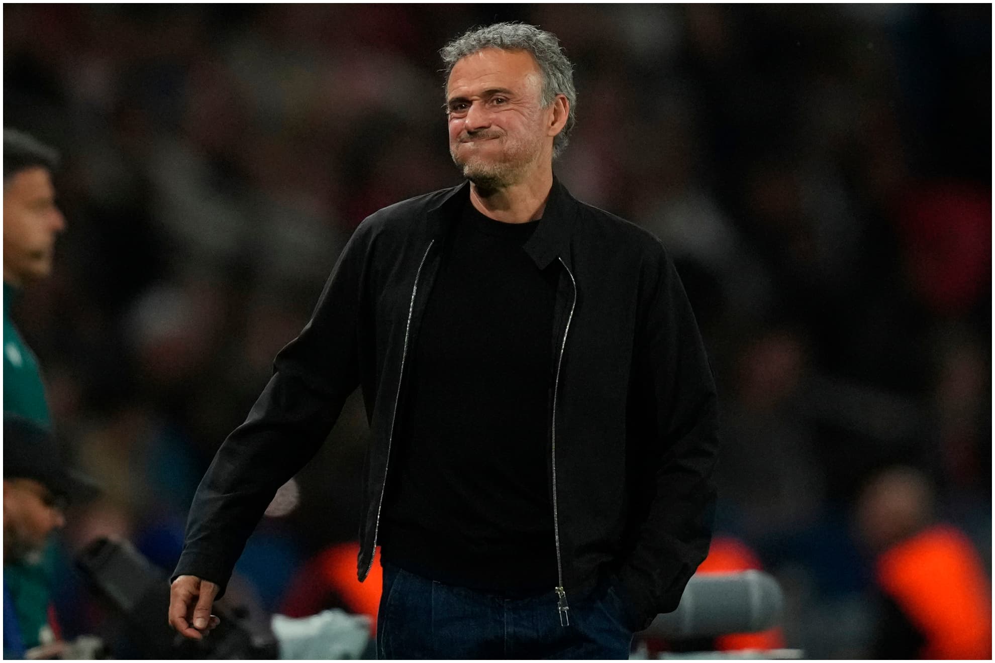 Luis Enrique, en el partido.