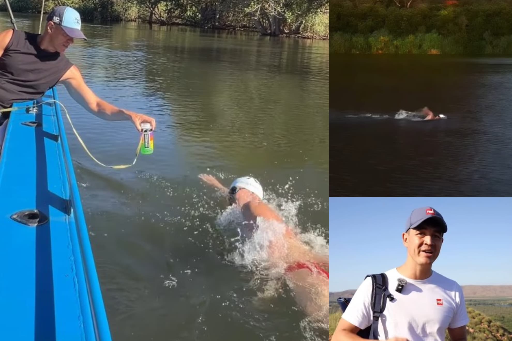 Andy Donaldson, durante su reto en Australia.