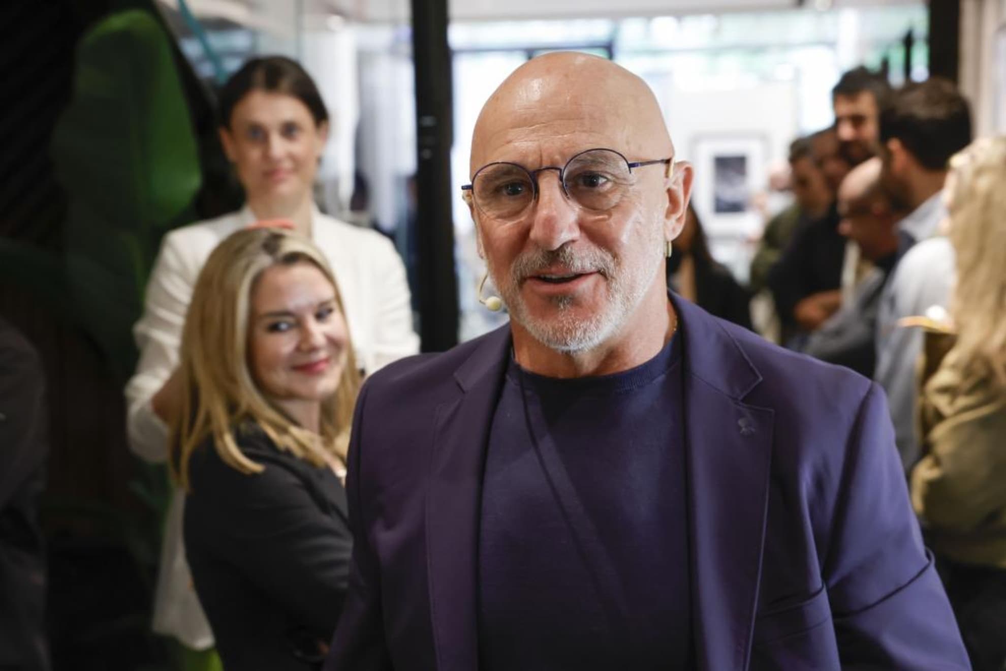 Luis de la Fuente, a su llegada al encuentro en la sede de IWC Schaffhausen Boutique.