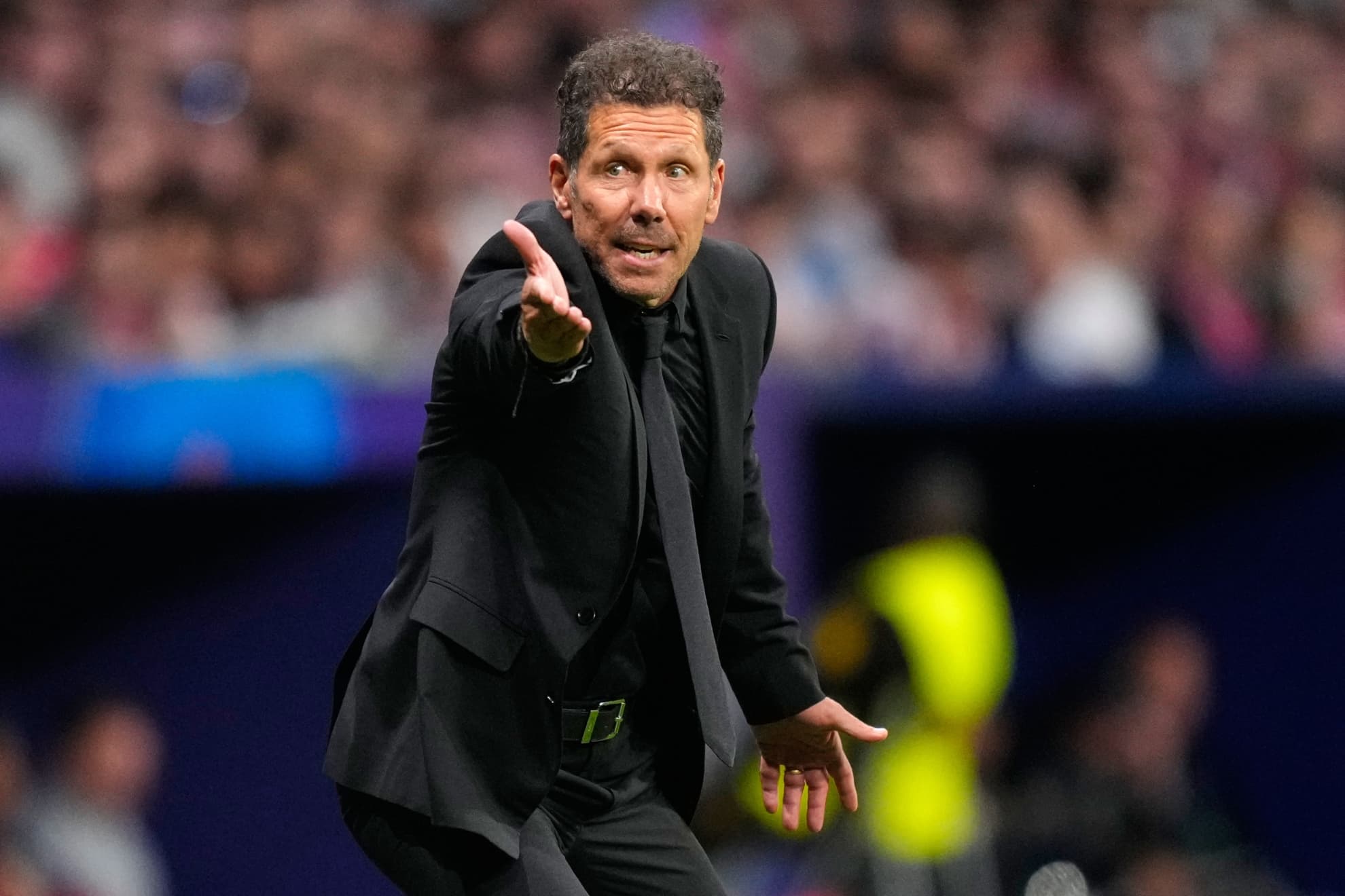 Simeone, durante el partido ante el Arsenal.