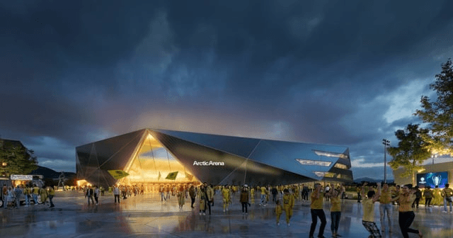 Imagen del estadio por fuera.