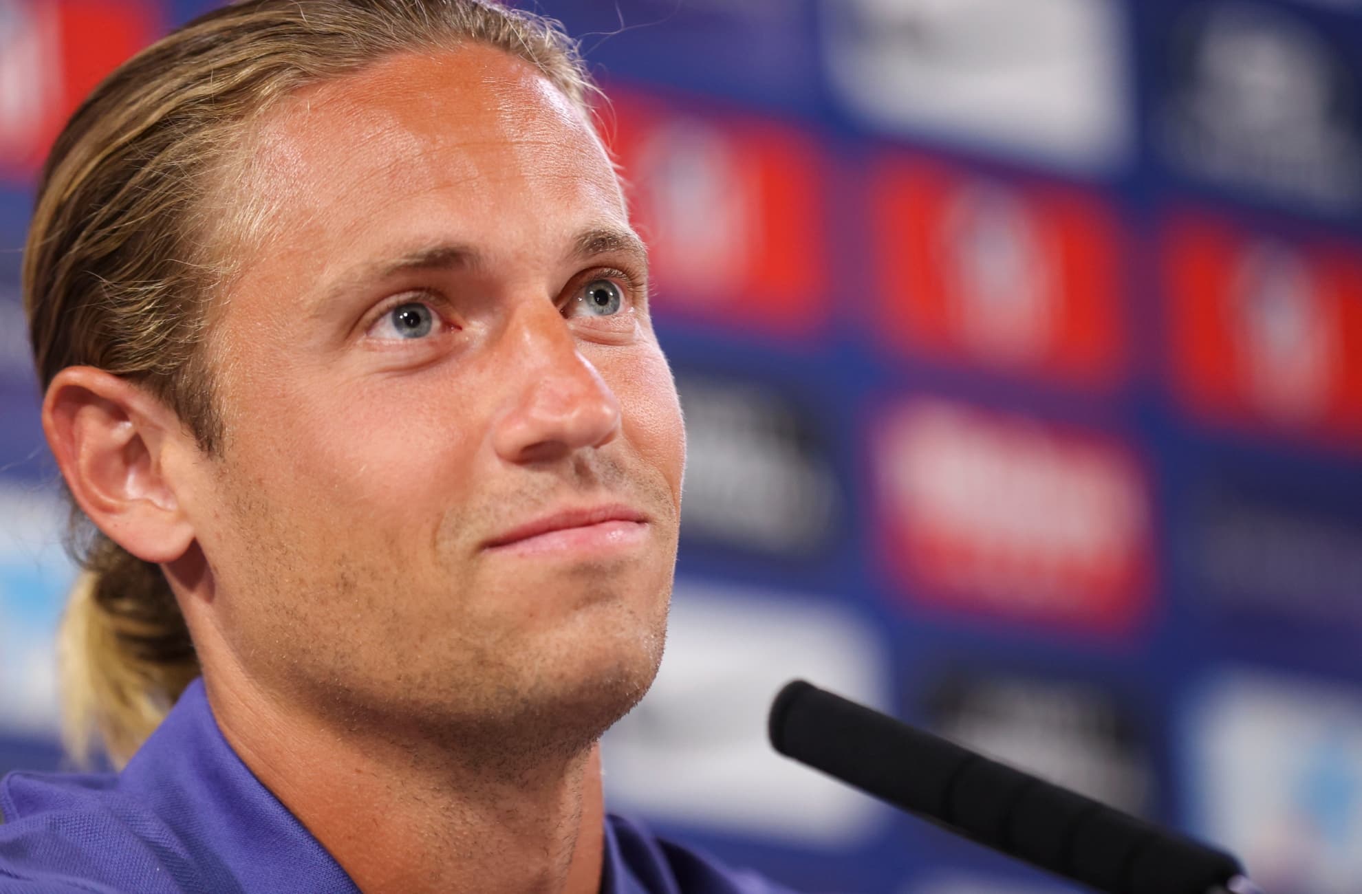 Llorente, en la sala de prensa previa al partido.
