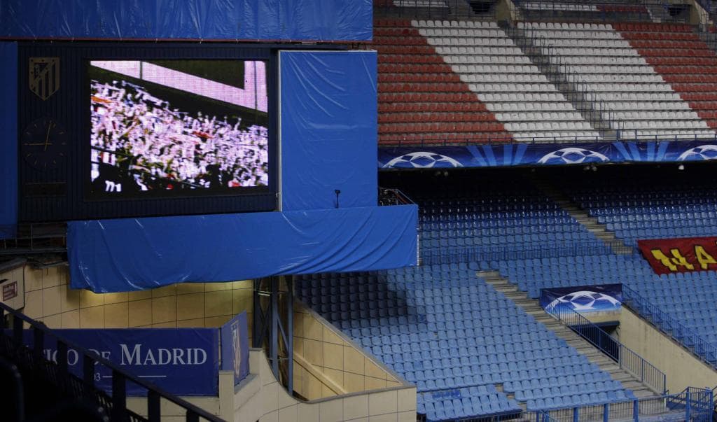 El Vicente Calderón sin público.