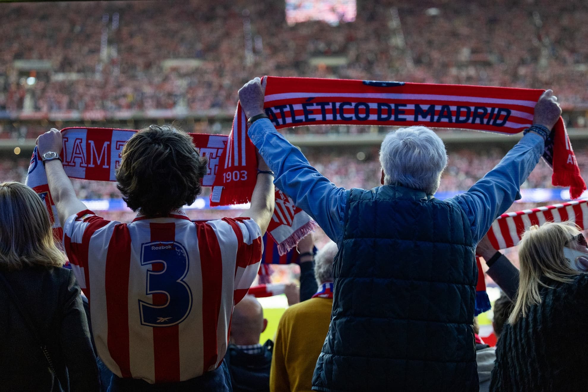 Aficionados del Atlético.