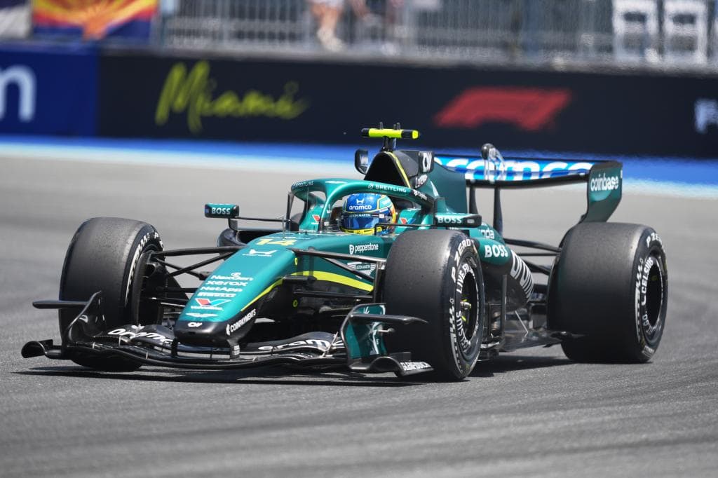 Alonso, en acción.