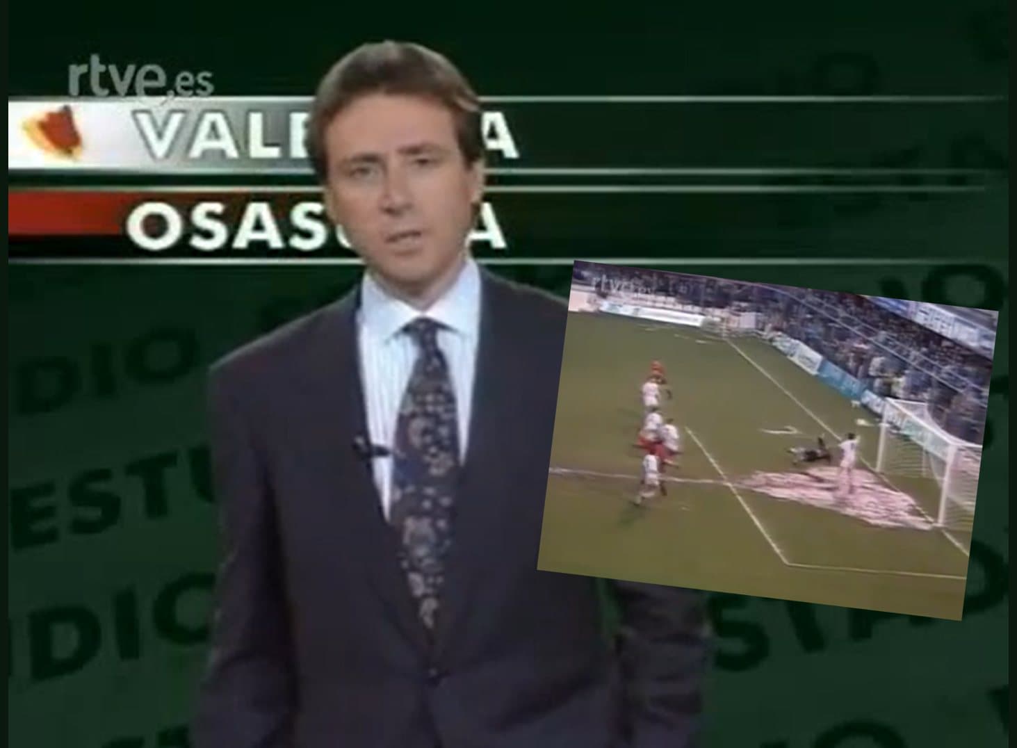 Presentación del resumen del partido en Estudio Estadio (TVE).