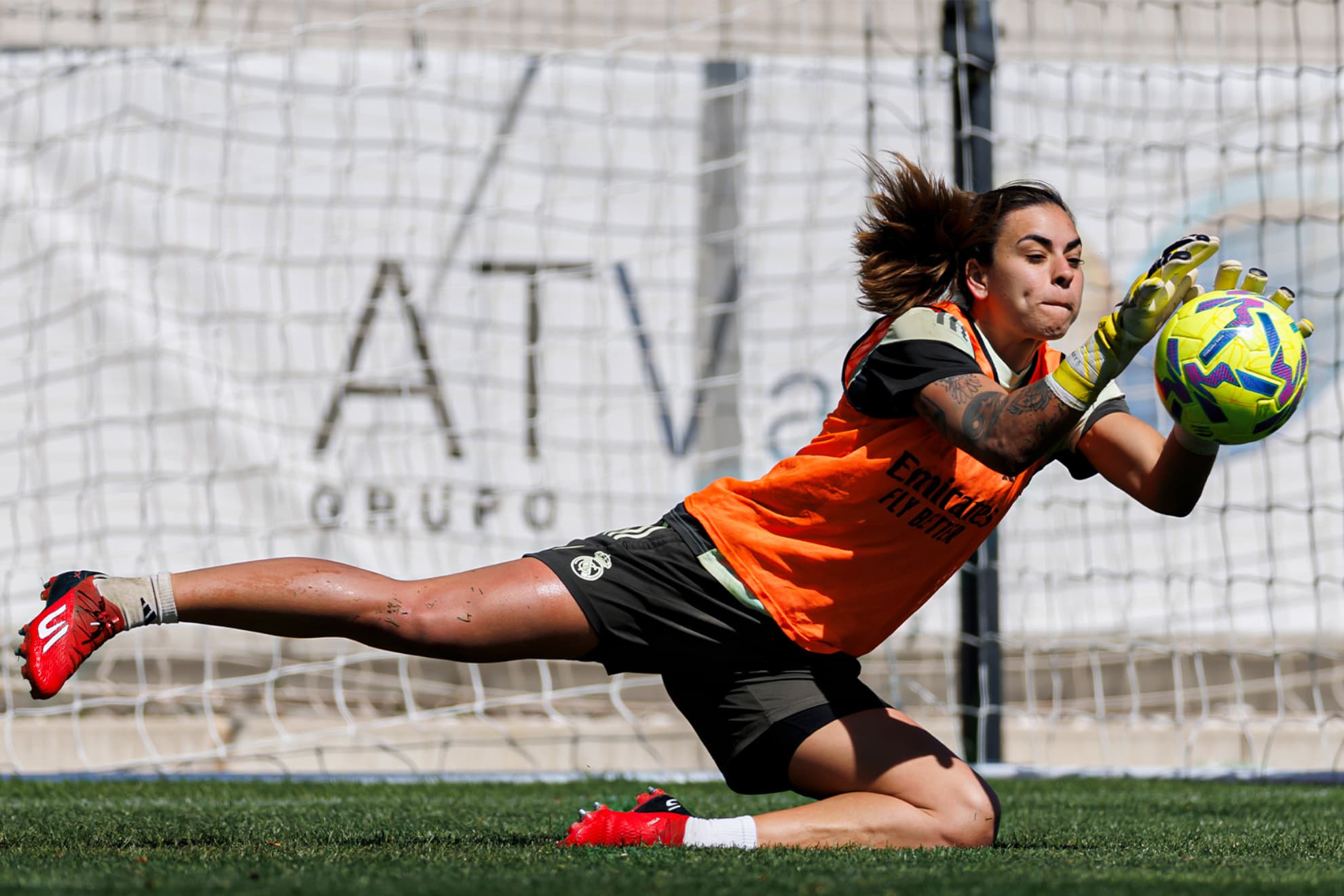 Misa Rodríguez, durante un entrenamiento del Real Madrid.