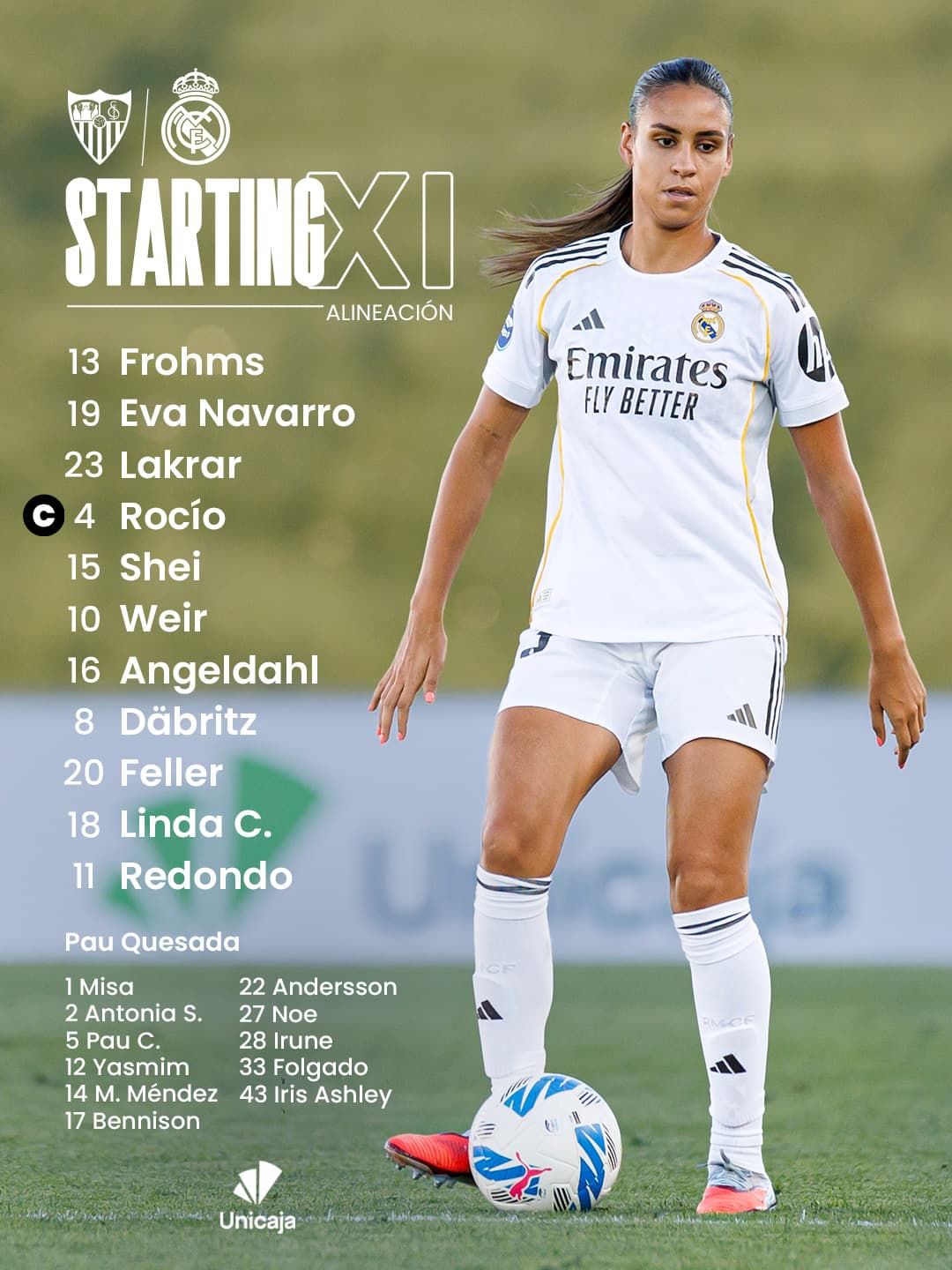 Once inicial del Sevilla-Real Madrid
