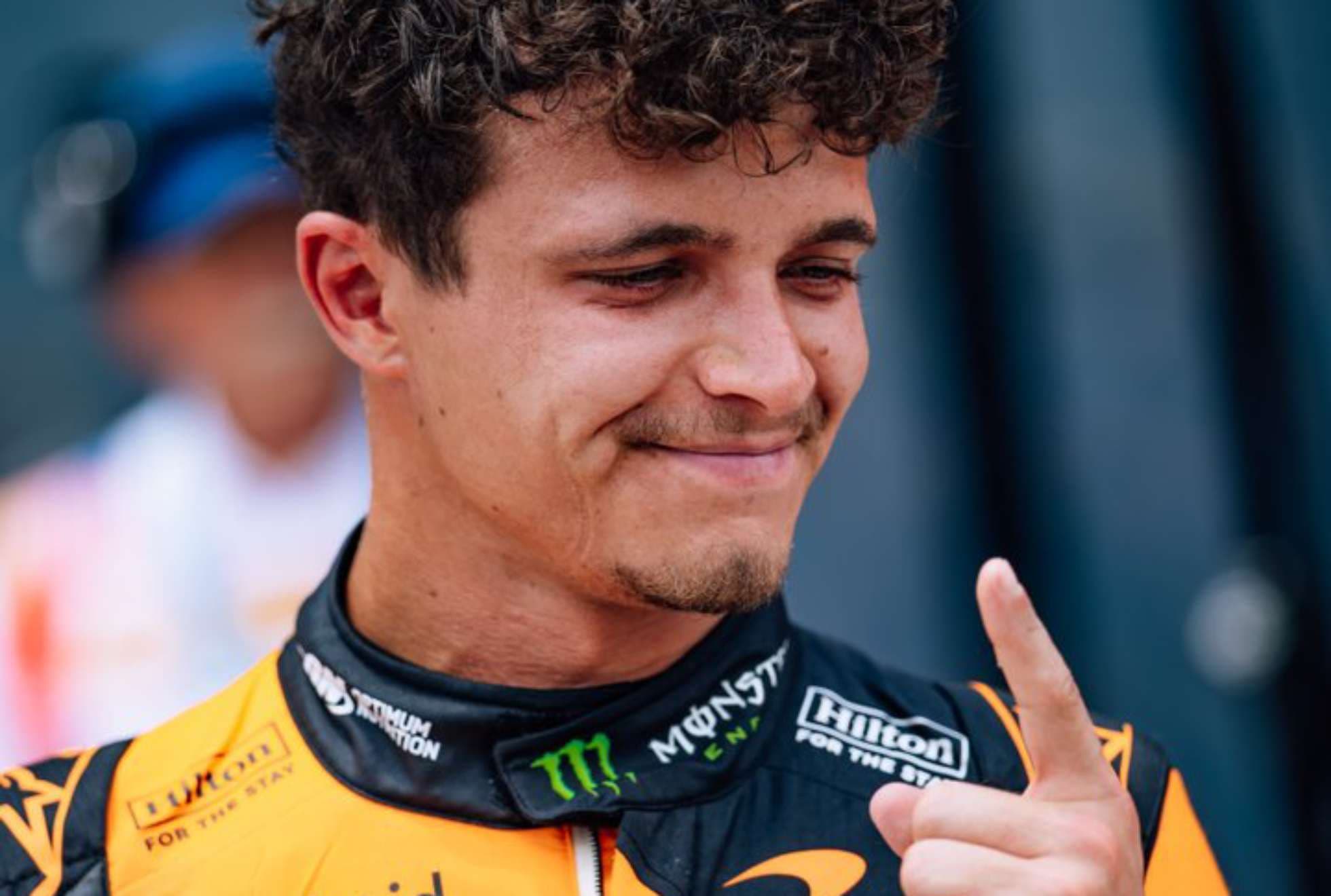 Norris, celebrando la victoria Sprint en Miami.
