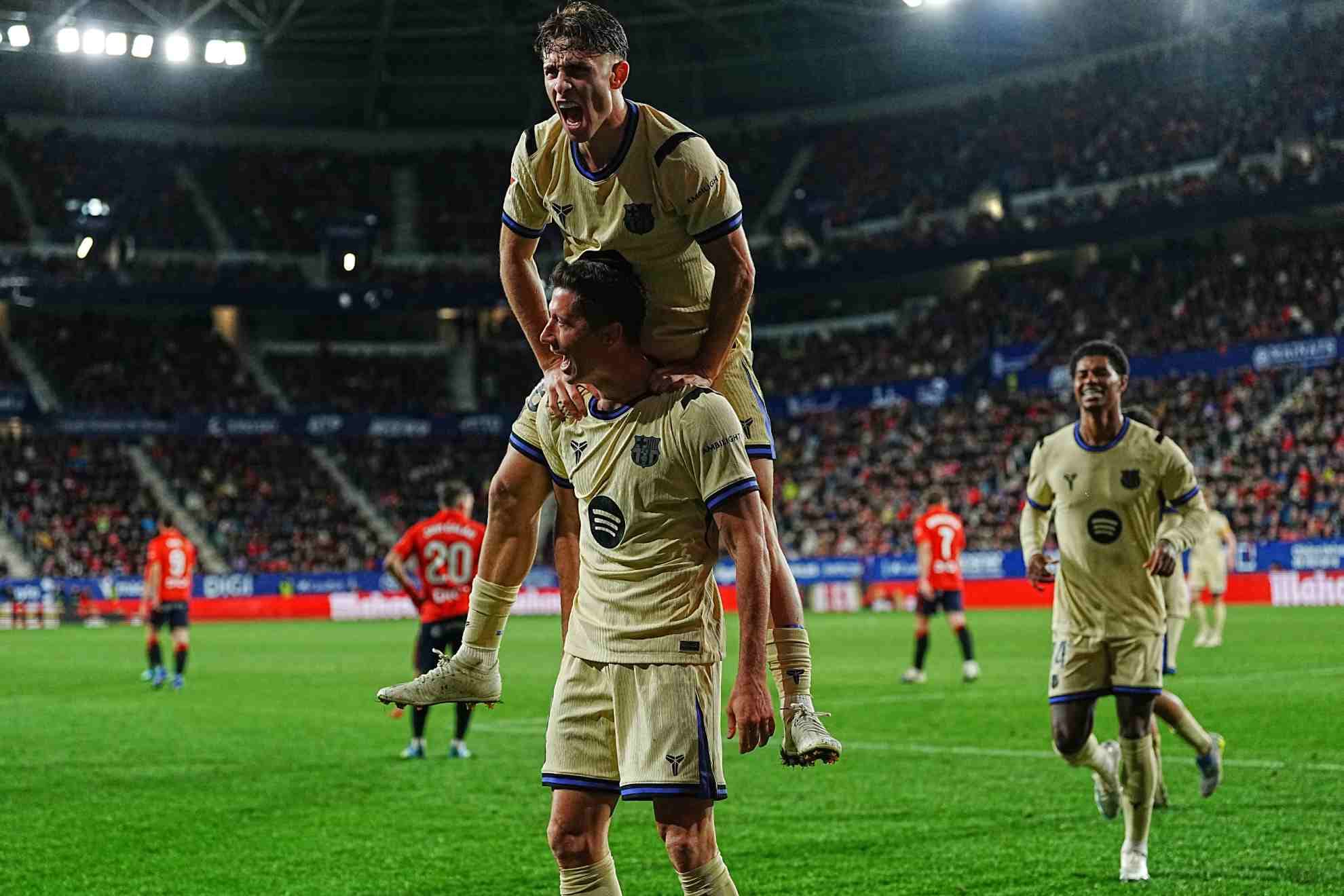 Fermín, Lewandowski y Rashford