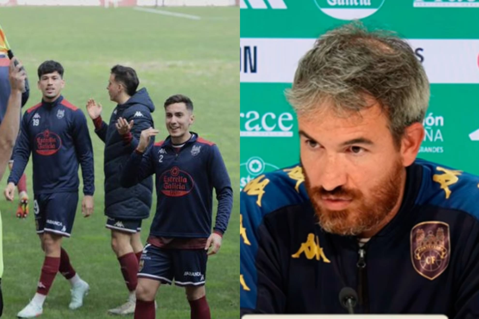 Domínguez y sus jugadores.