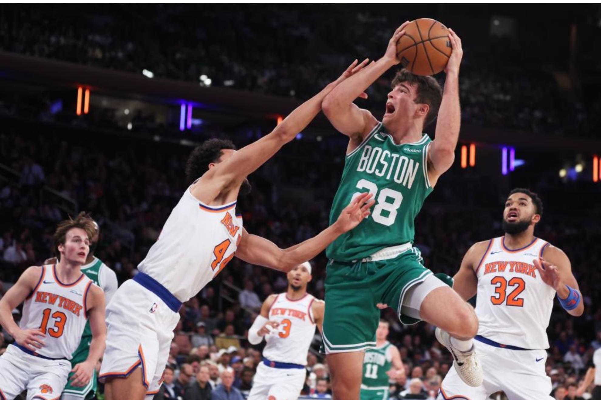 Hugo González, durante un encuentro ante los Knicks.