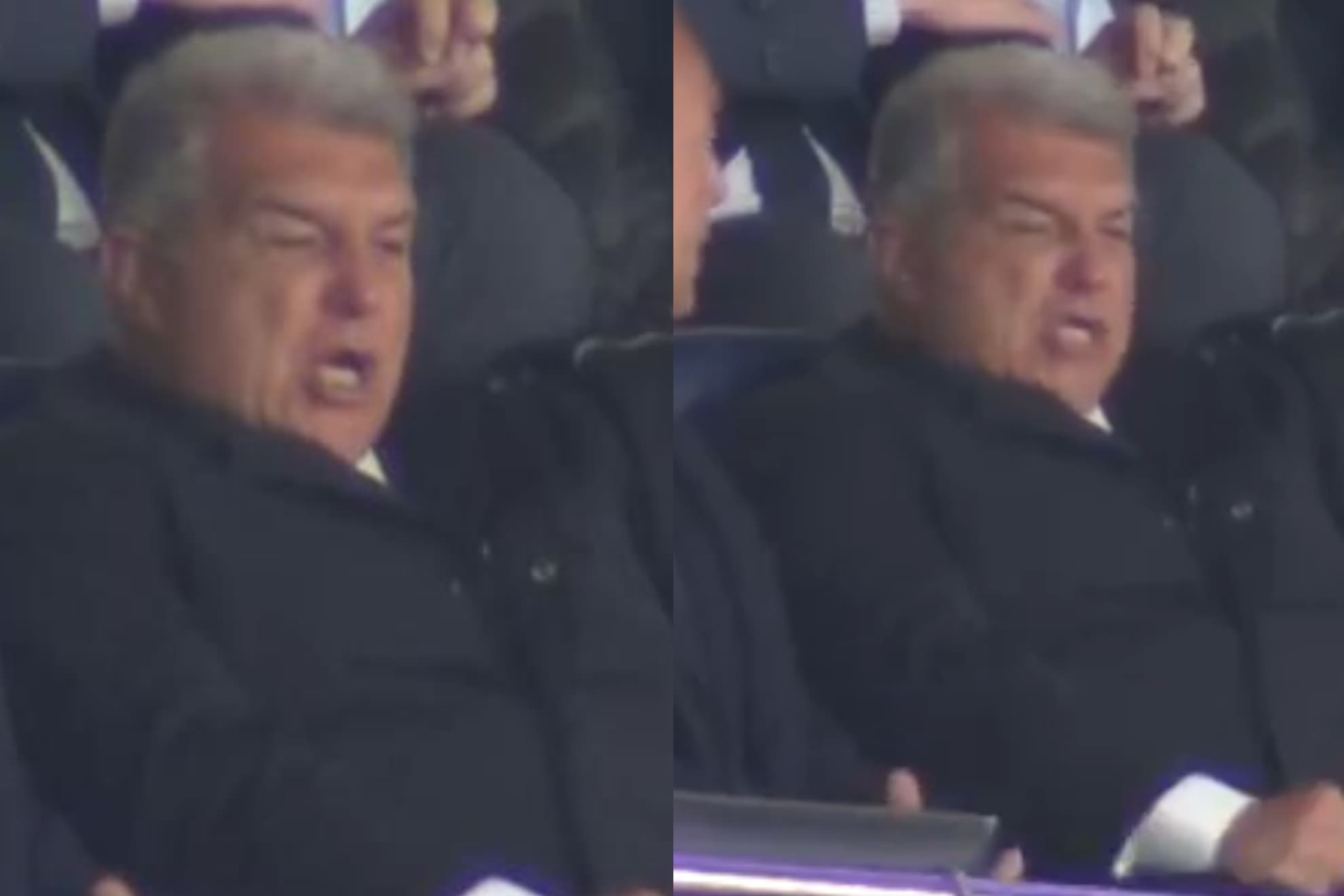 Joan Laporta, en El Sadar.