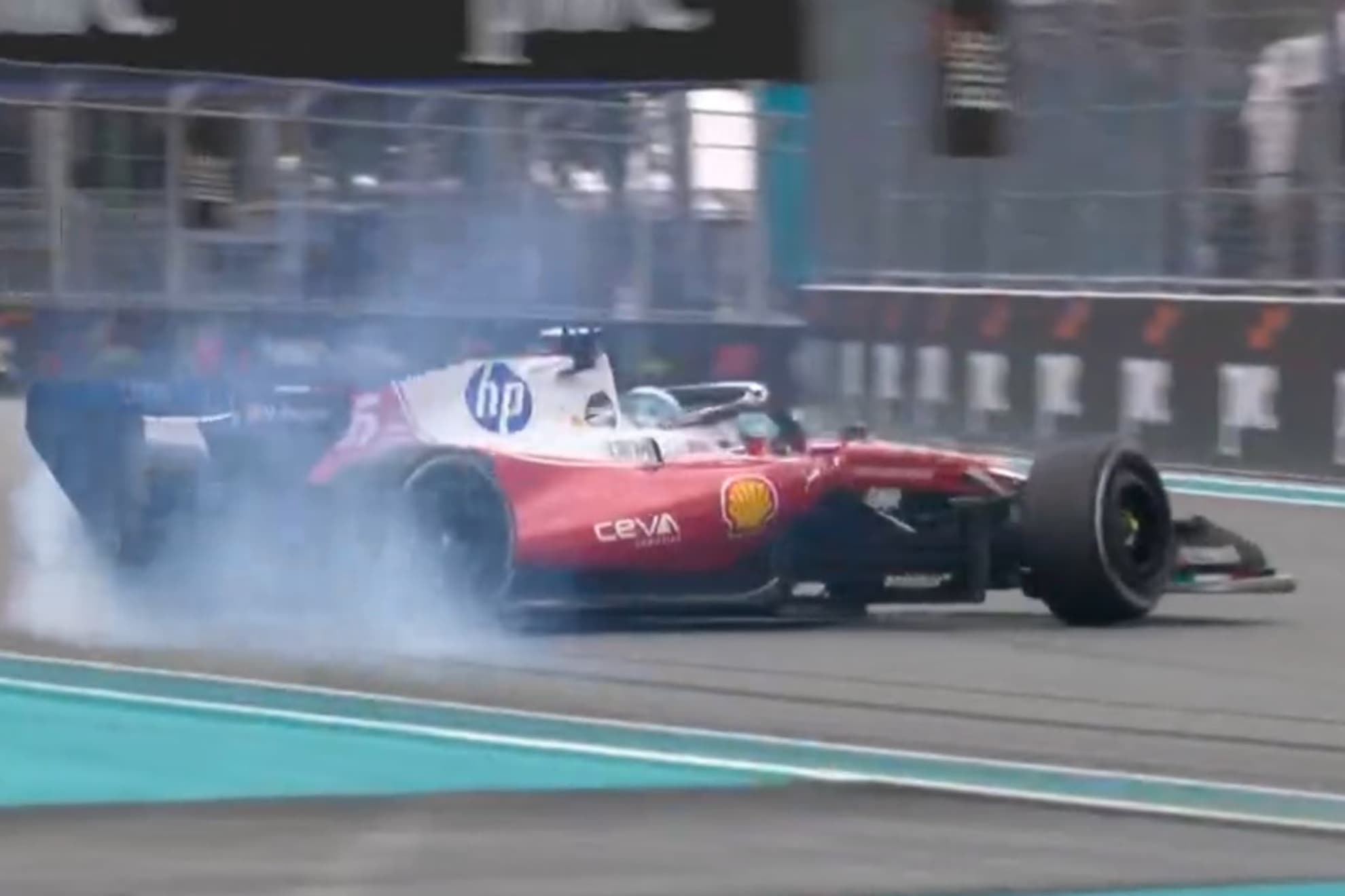 Leclerc trompea en Miami.