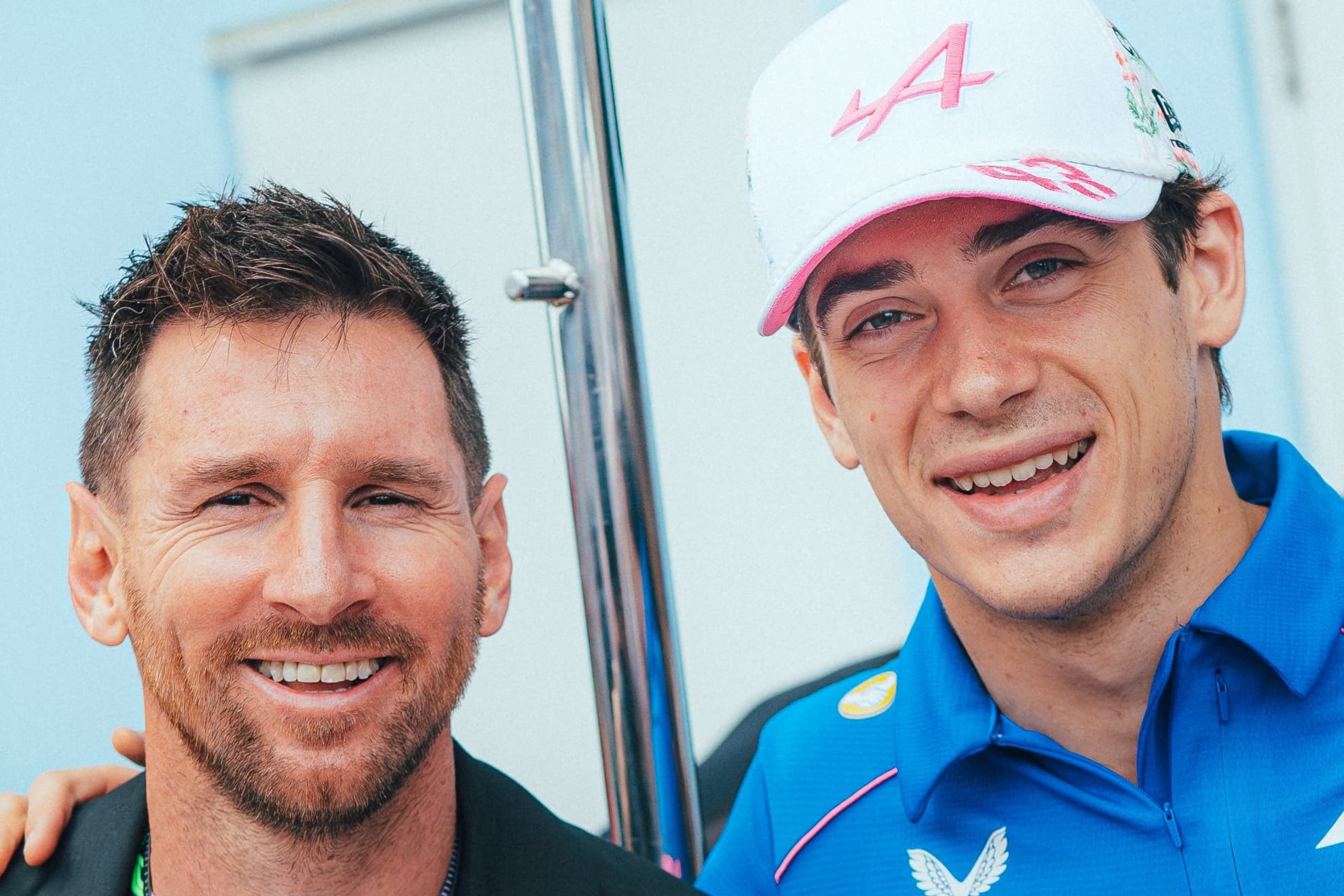Messi y Colapinto en el GP de Miami