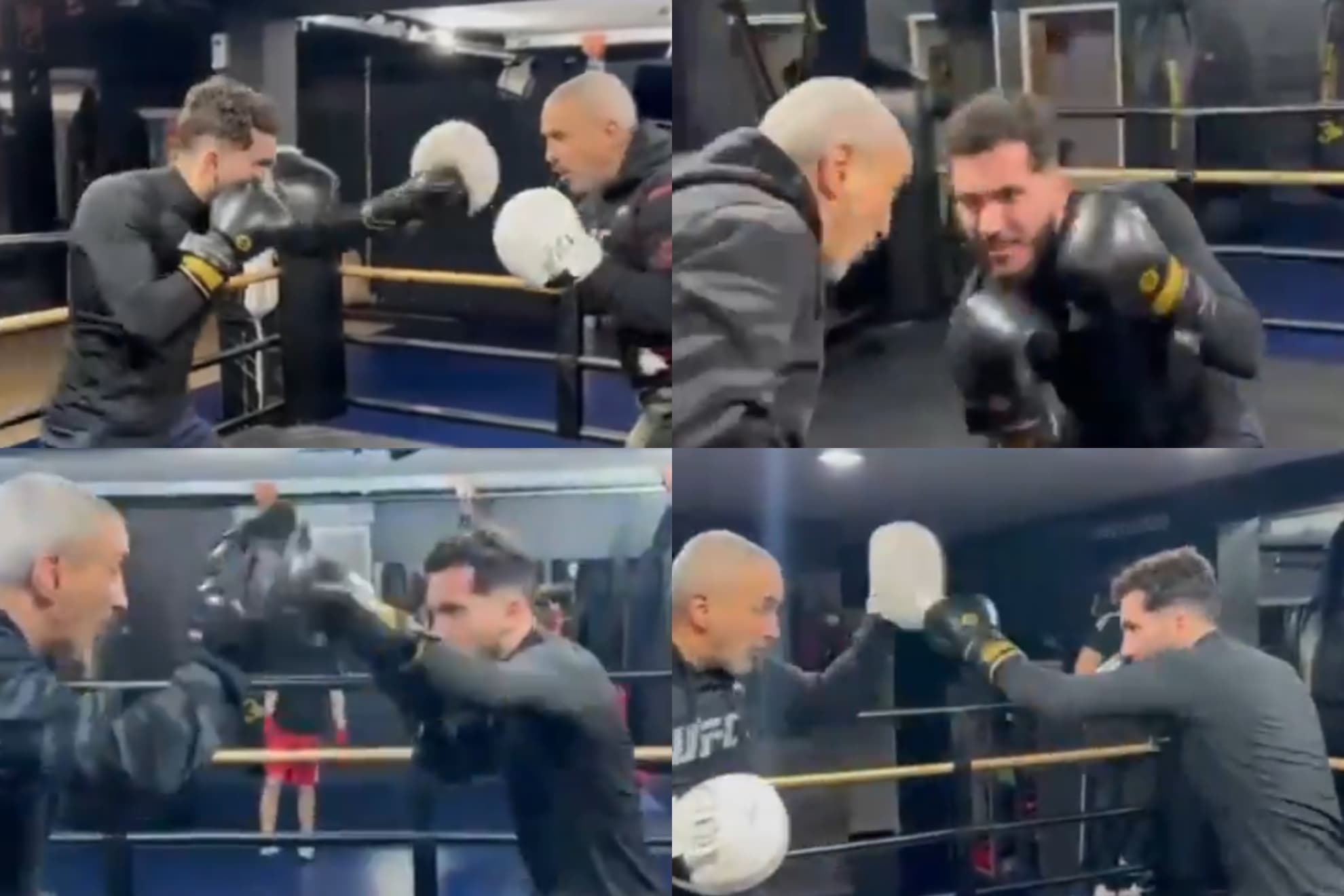 Rayan Cherki, boxeando.
