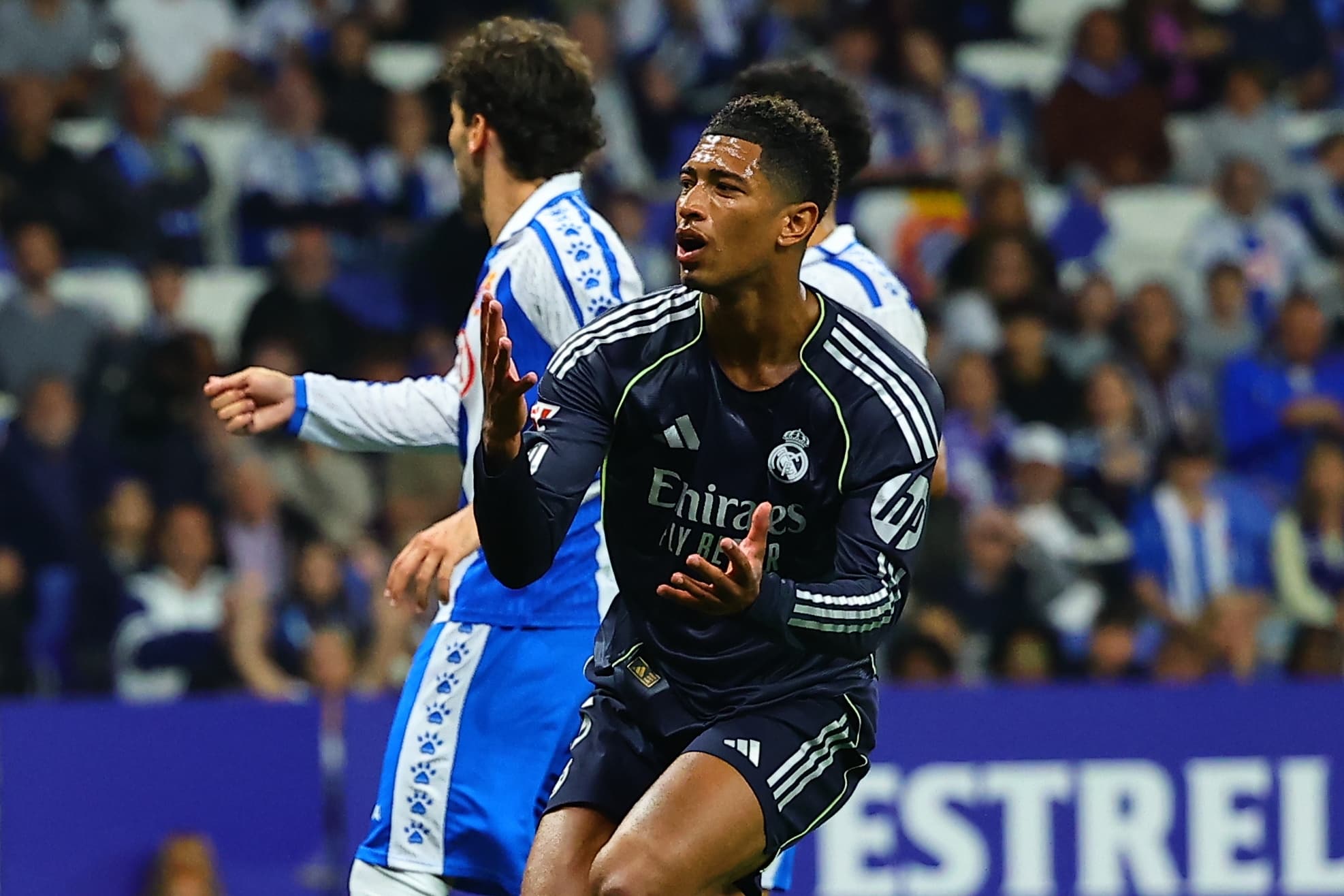 Jude Bellingham, durante el Espanyol- Real Madrid del Liga