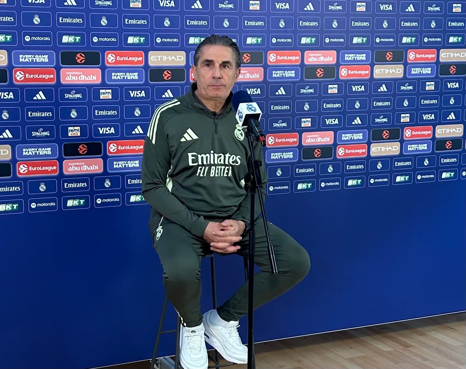 Scariolo, durante la rueda de prensa de este lunes.