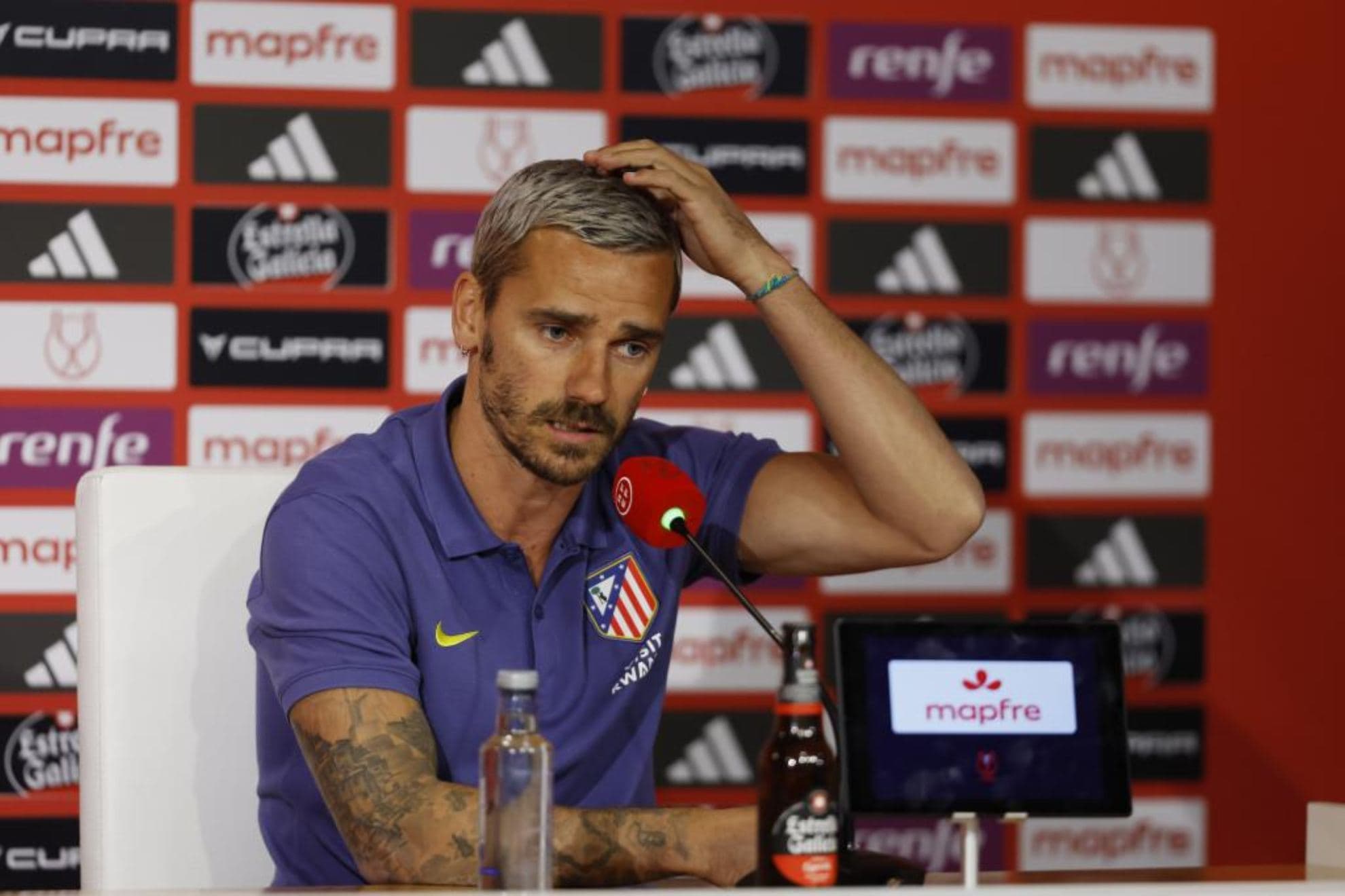 Griezmann, en rueda de prensa.