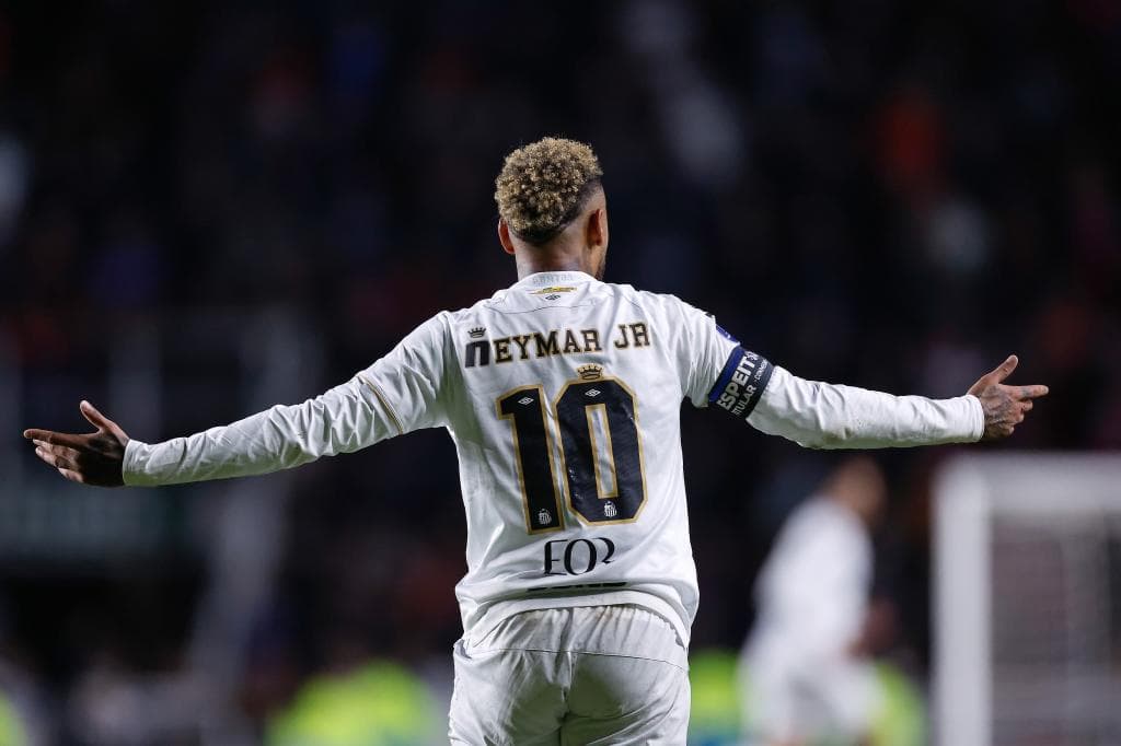 Neymar, en un partido con Santos