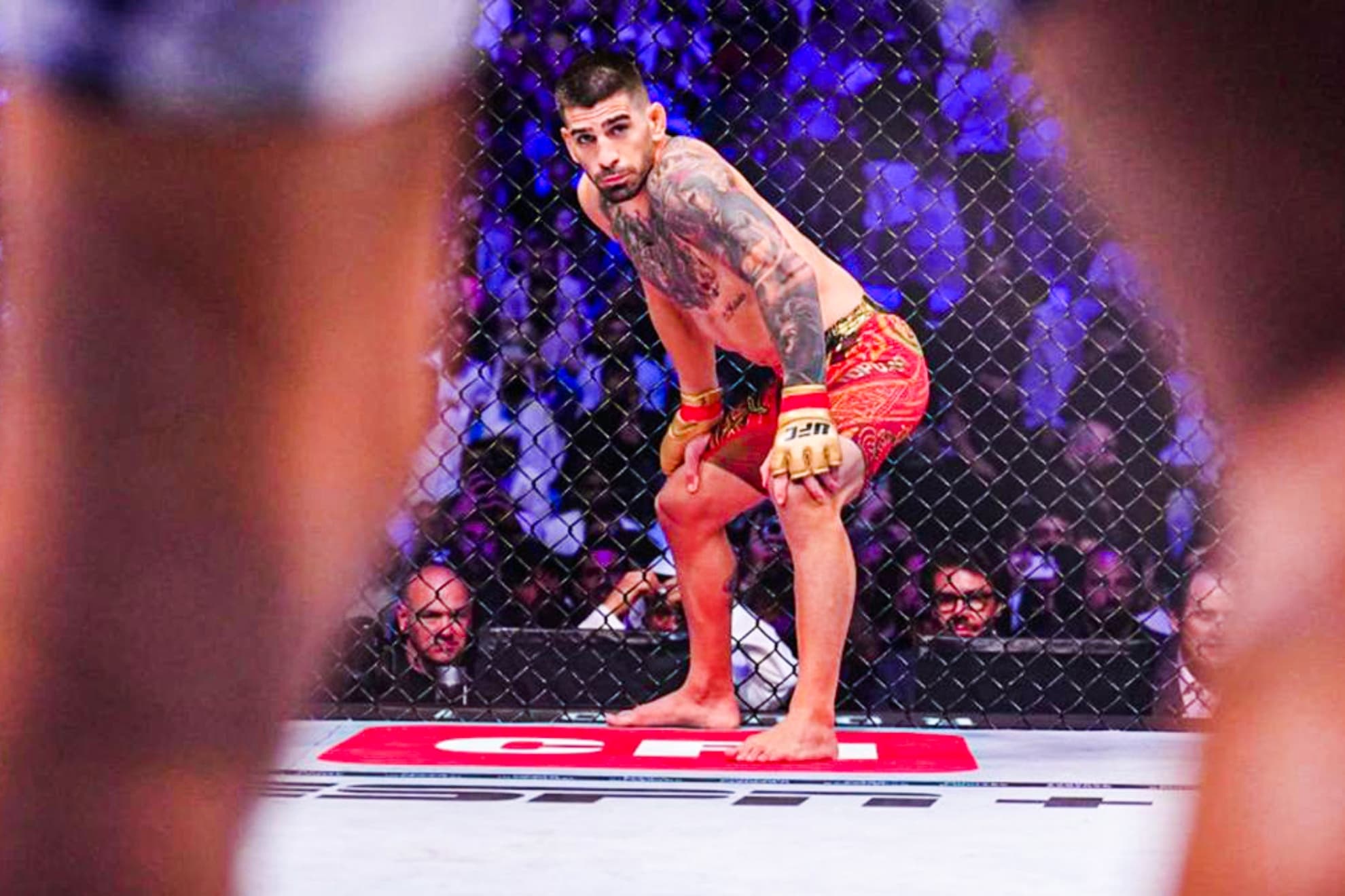Ilia Topuria, antes de un combate.