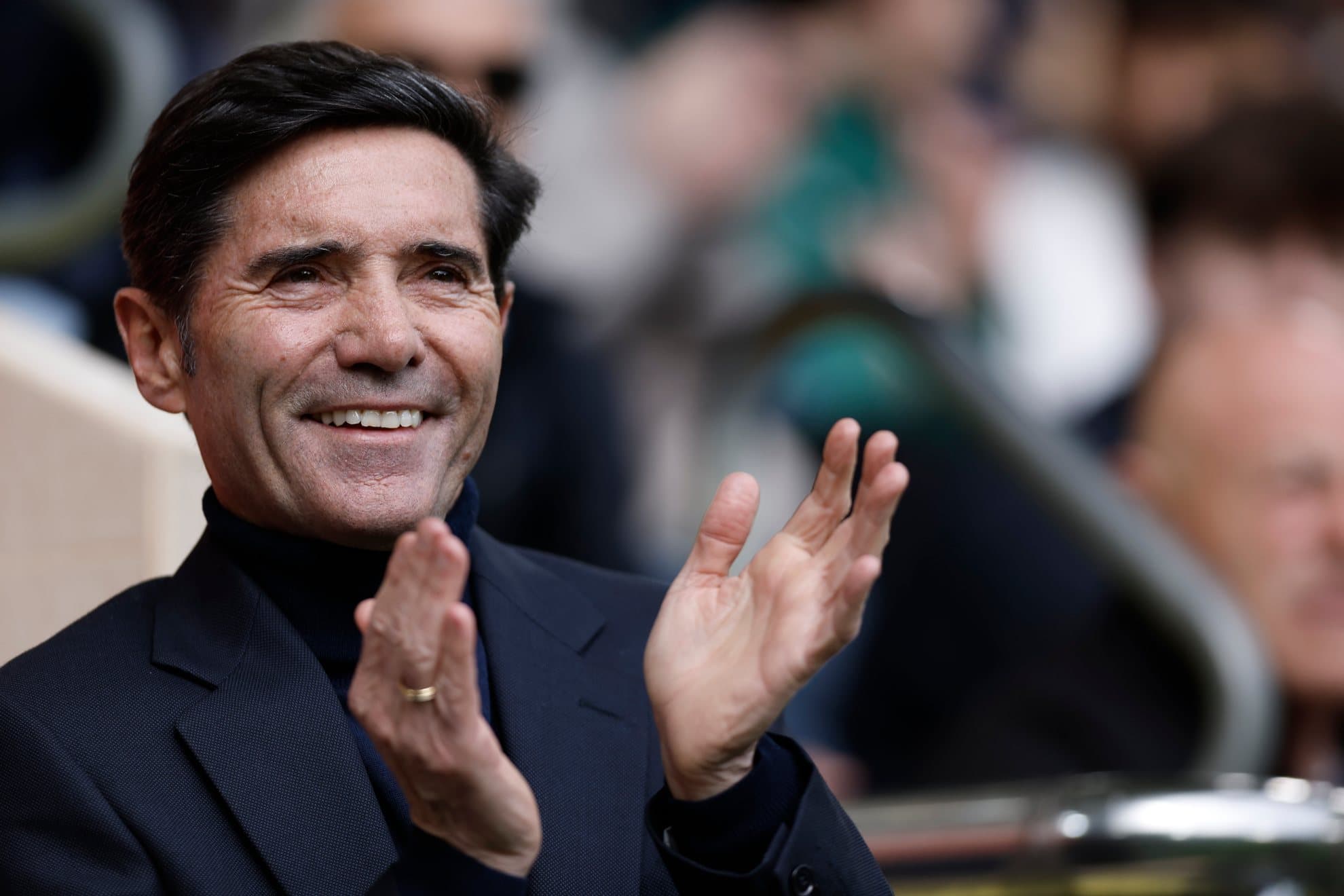 Marcelino, durante el partido contra el Elche.