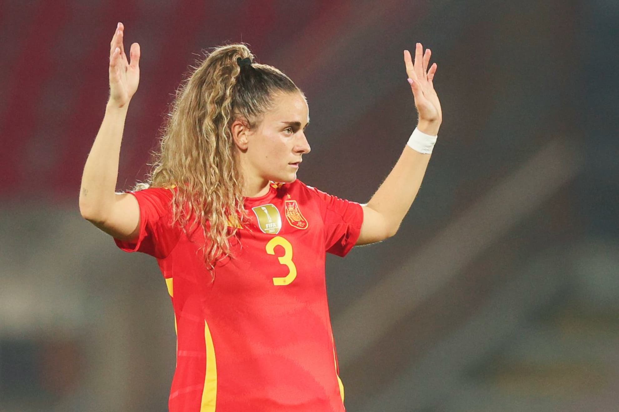 Tere Abelleira, en un partido con la selección española