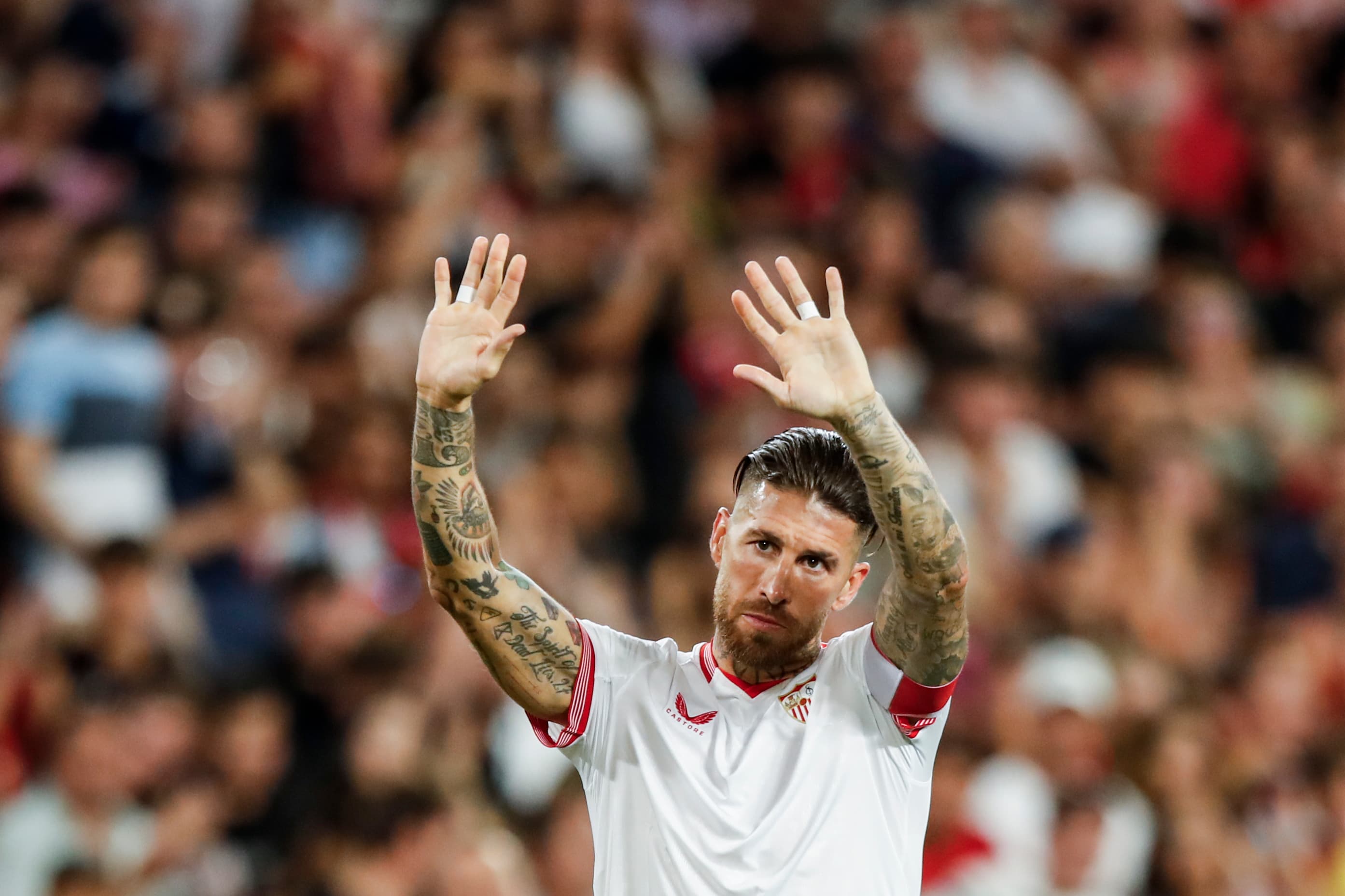 Sergio Ramos, en un partido con el Sevilla.