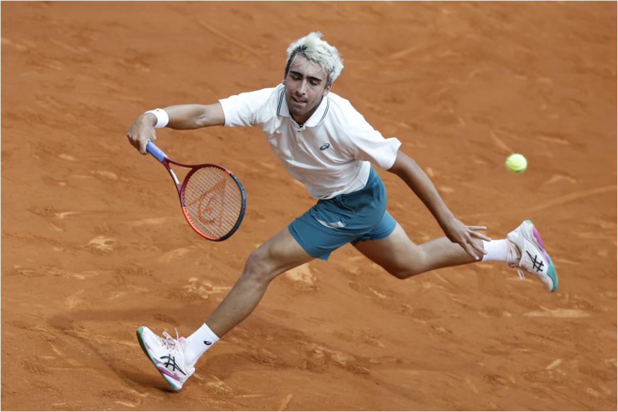 Danie Mérida, en un partido en el Mutua Madrid Open.