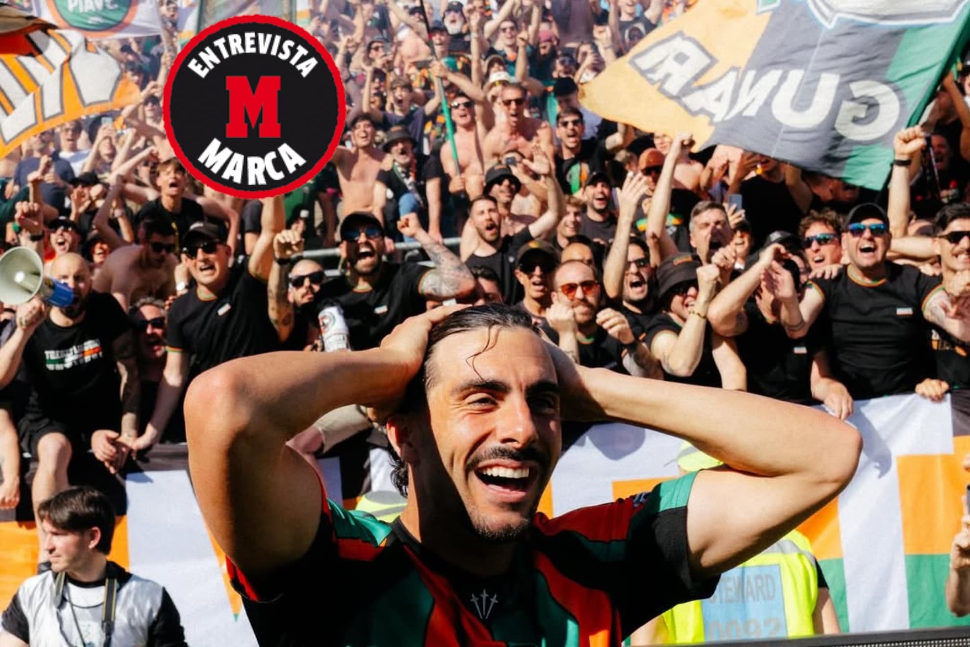 Kike Pérez celebra el ascenso a la Serie A.