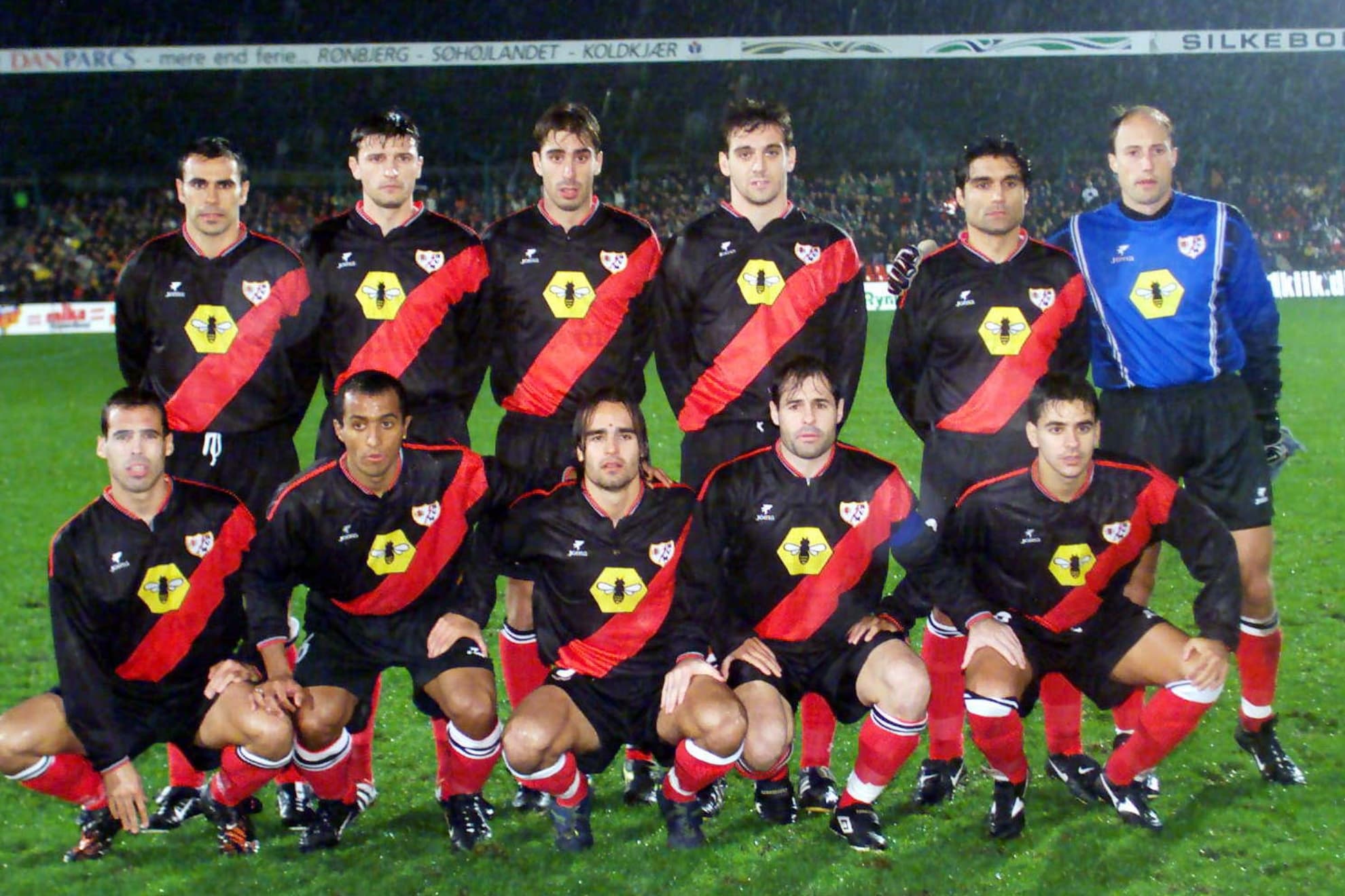 El once del Rayo contra el Viborg.