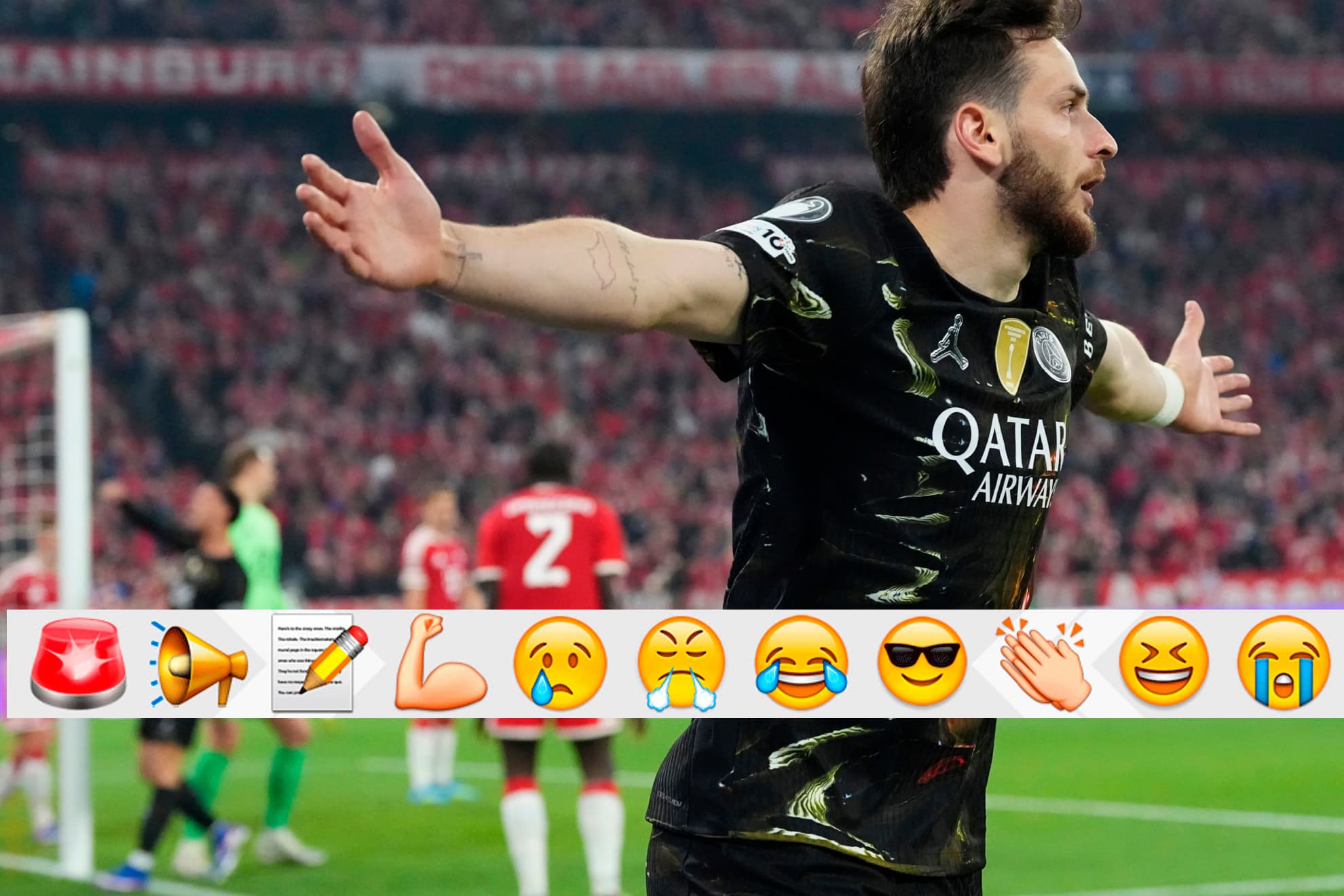 Kvaratskhelia celebra el 0-1 del PSG.