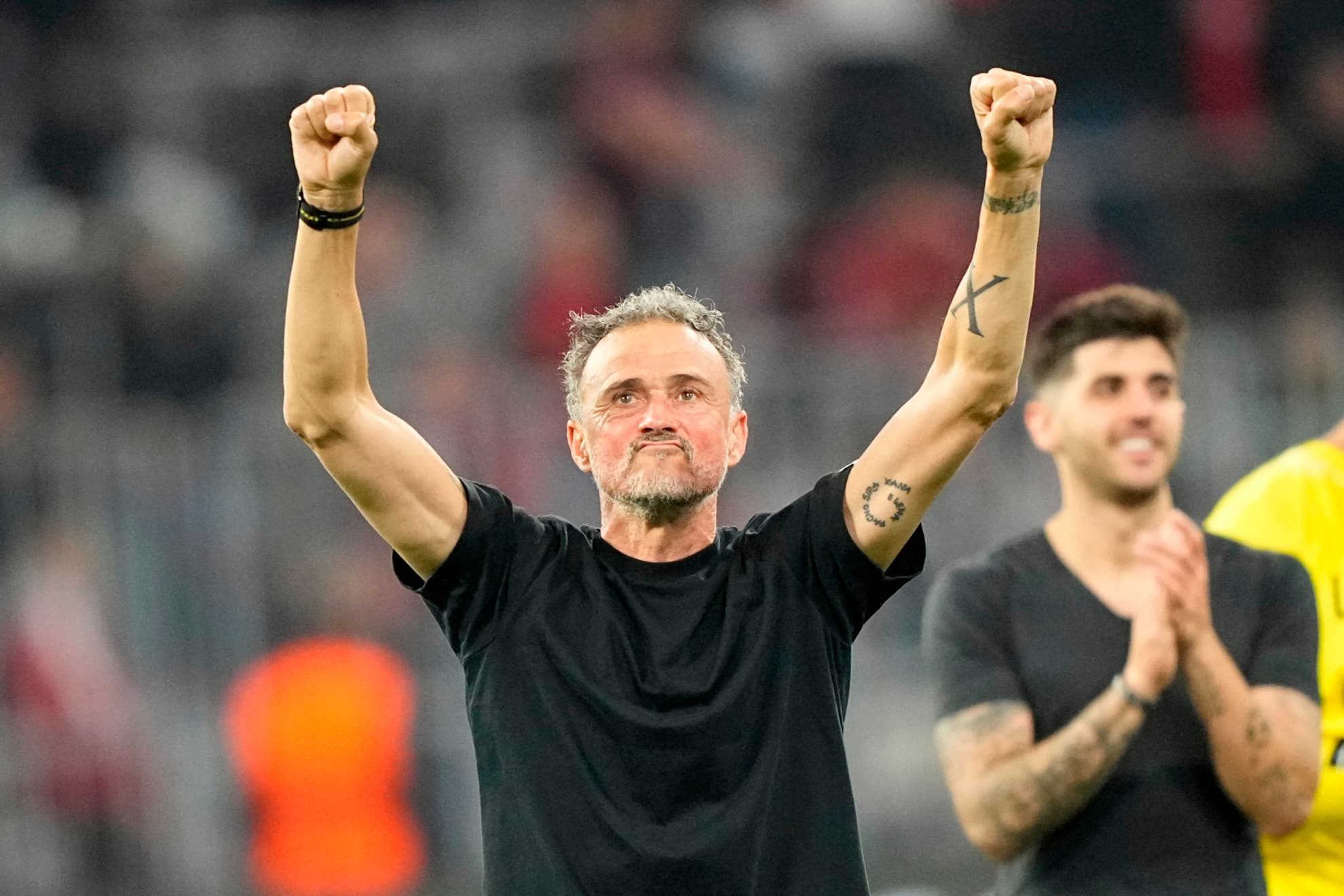 Luis Enrique celebra el pase a otra final de Champions.