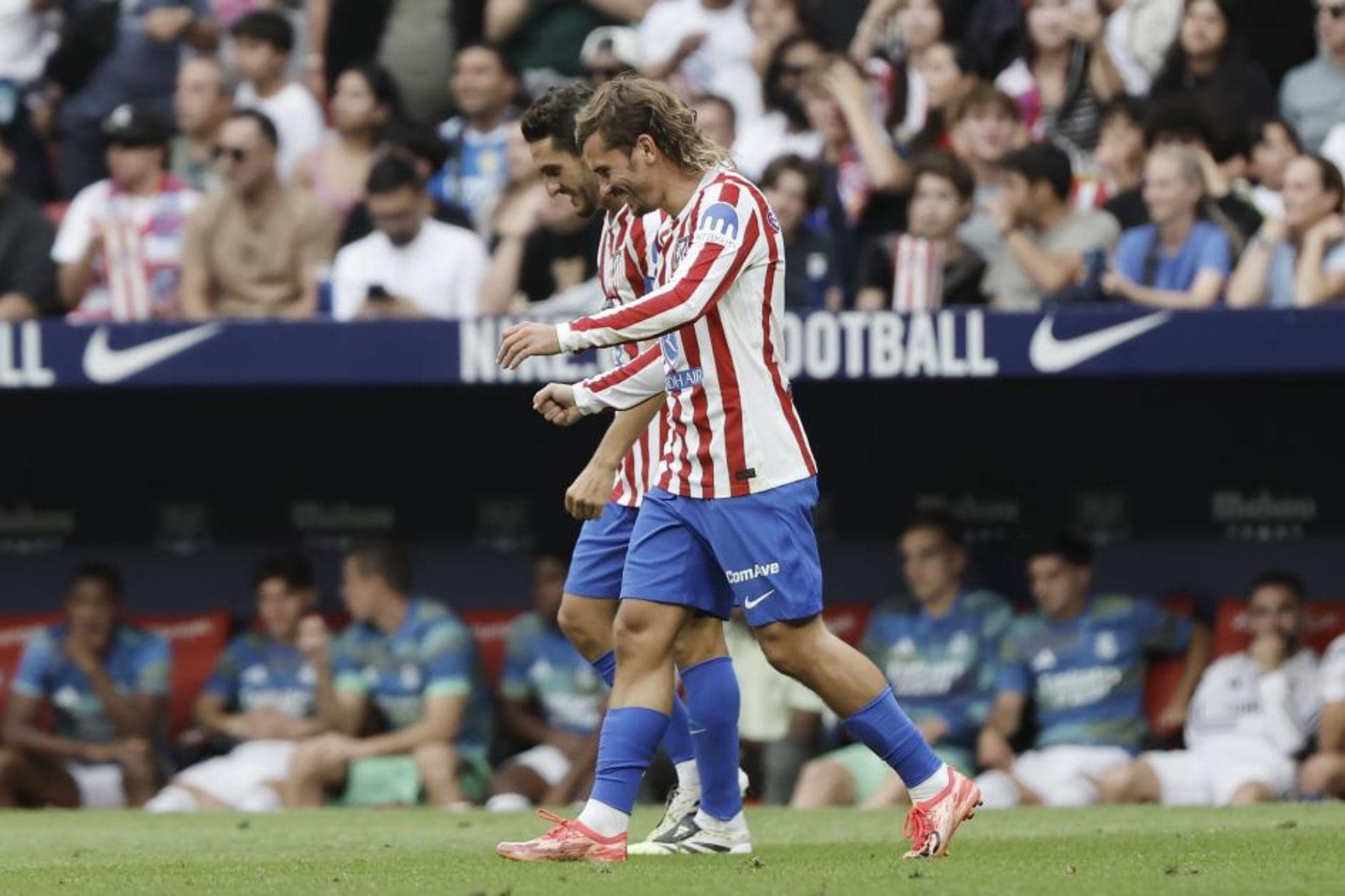 Griezmann y Koke, en un partido del Atlético.