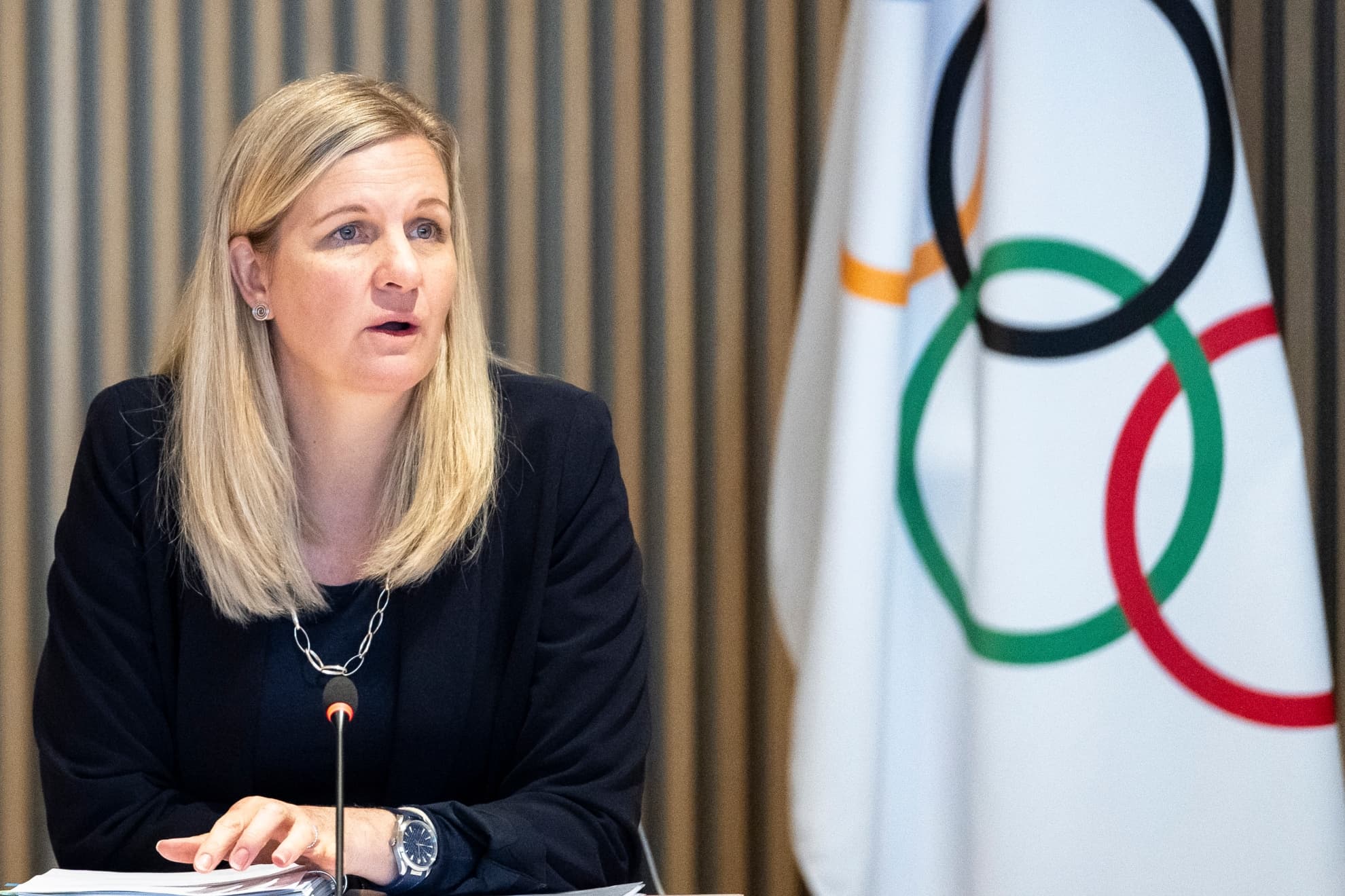 Kirsty Coventry, presidenta del COI, en Suiza.