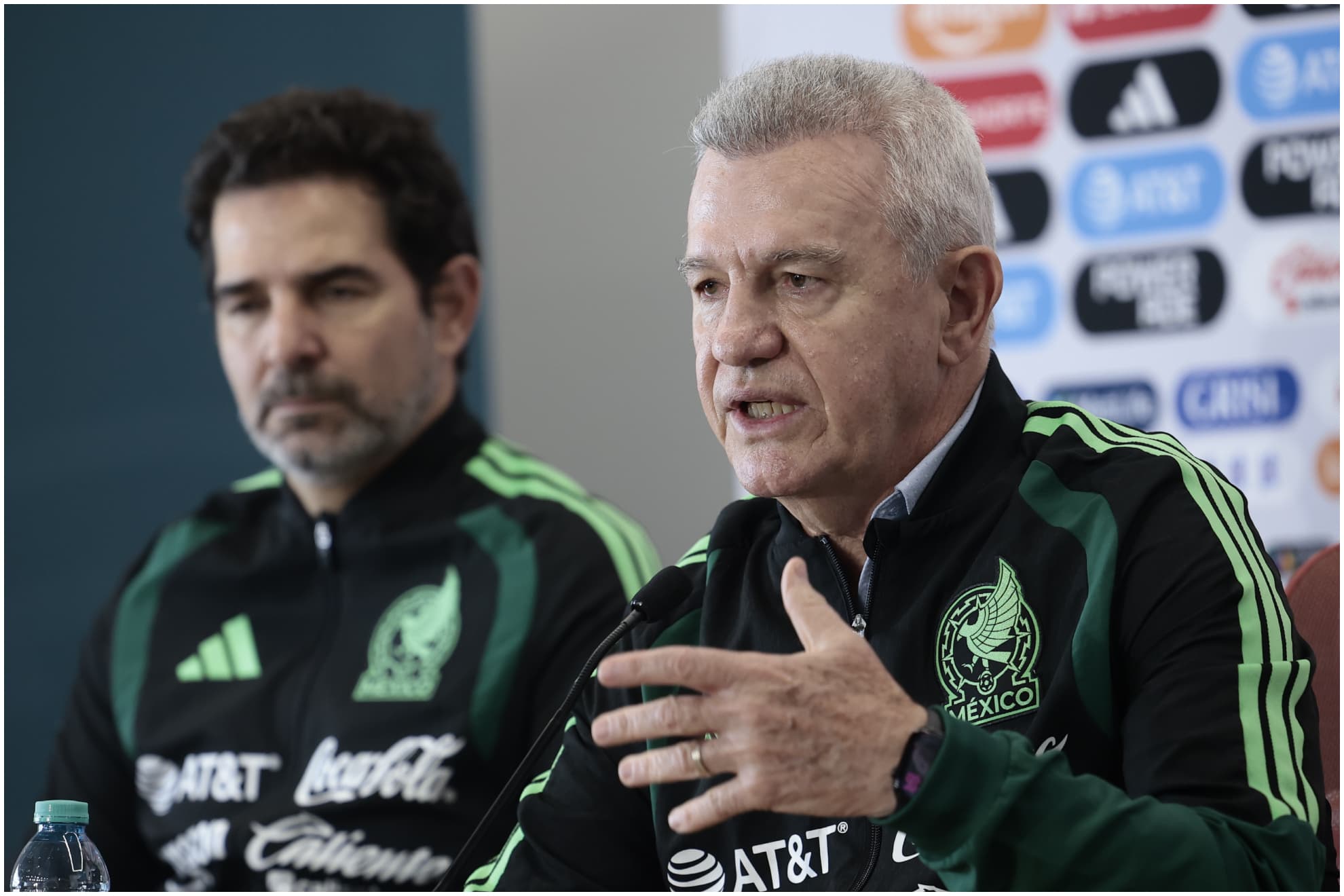 Javier Aguirre, en la conferencia de Prensa de ayer.