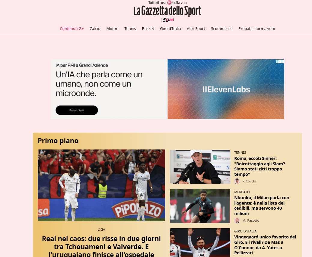 La Gazzetta della Sport.
