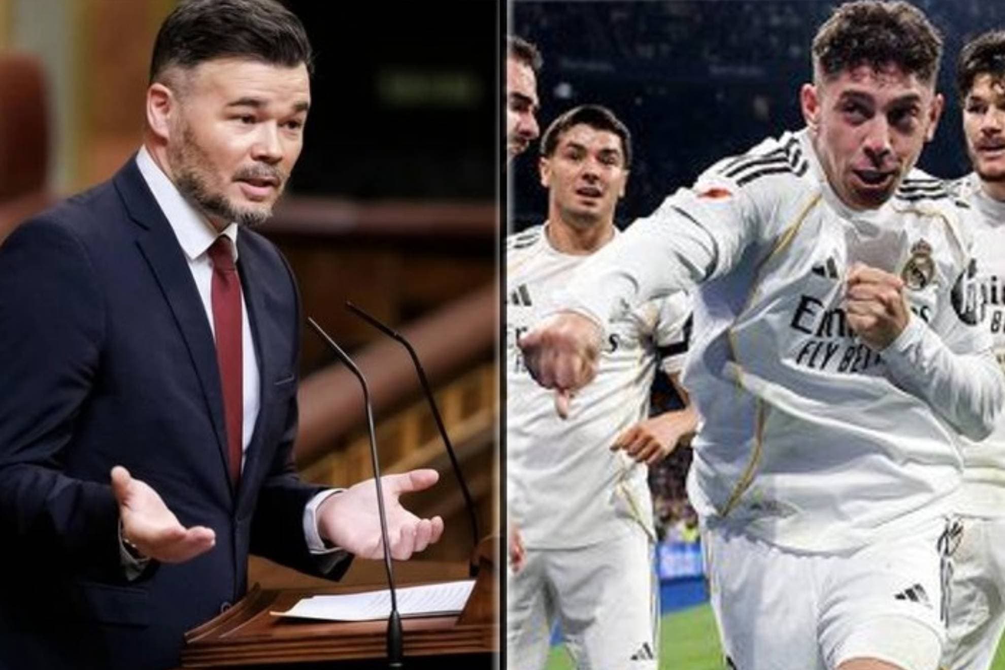 Gabriel Rufián ironiza sobre la crisis del Madrid con un viejo puñetazo: "Esto es el Madrid, carajo"