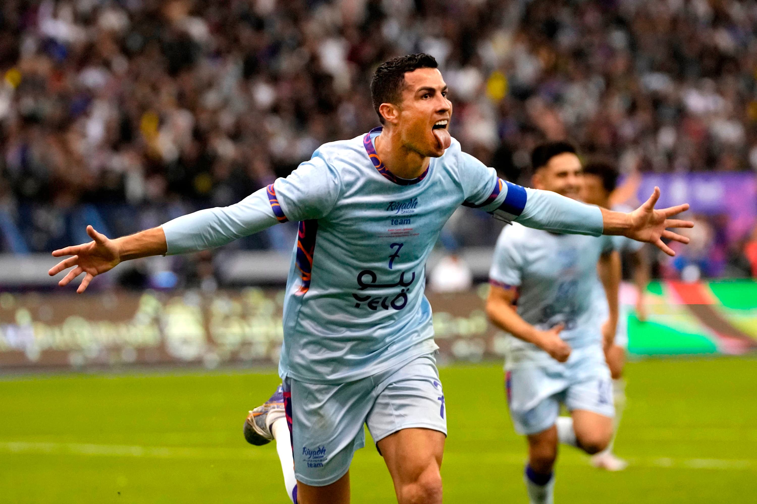 Cristiano Ronaldo celebra el 1-3 ante Al-Shabab