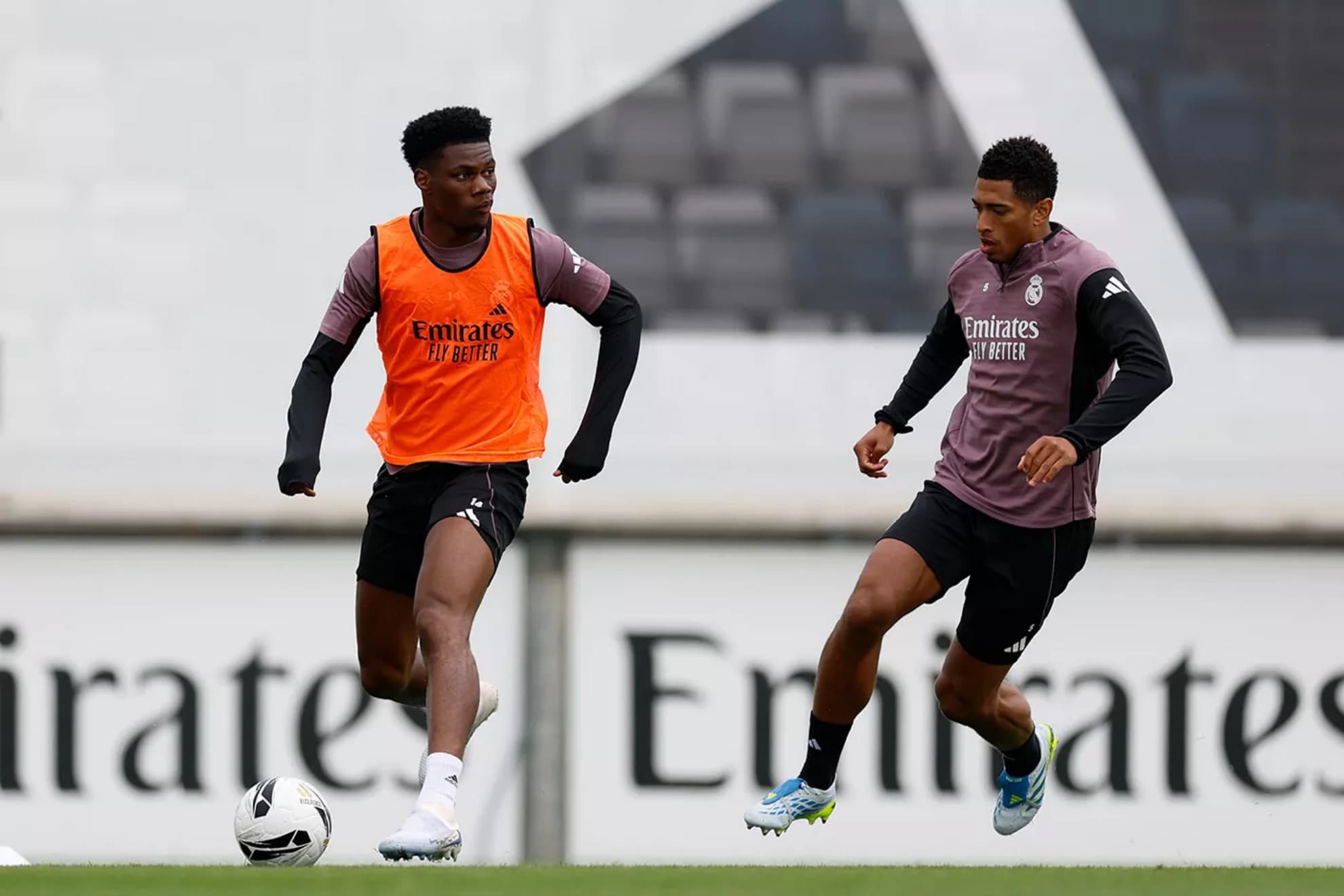 Tchouaméni, en el entrenamiento.