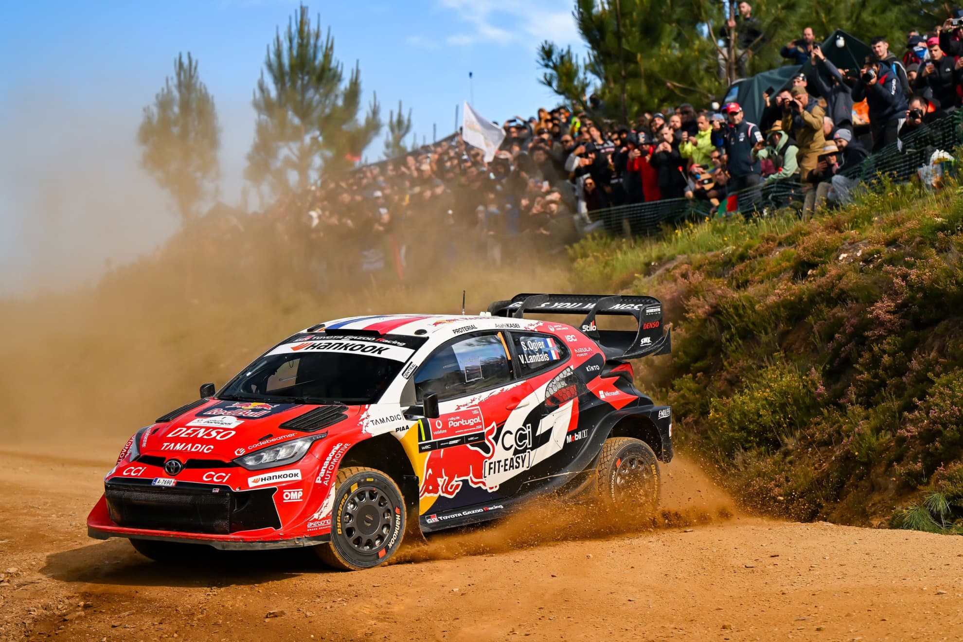 Ogier, en uno de los tramos del Rally de Portugal.