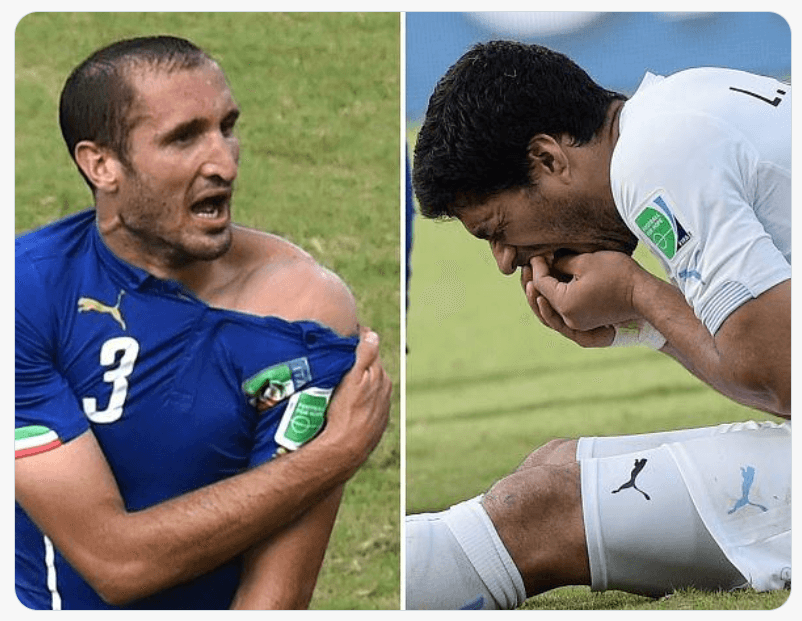 Suárez y Chiellini