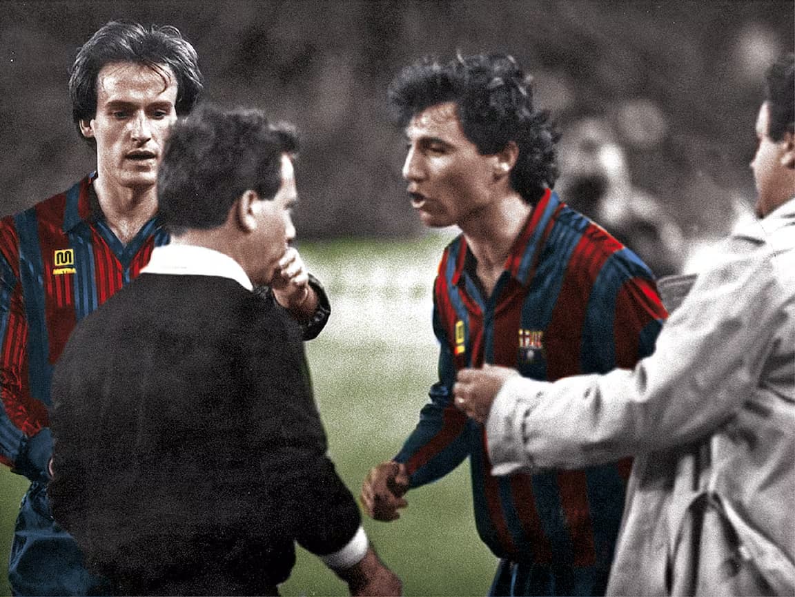 Stoichkov antes de pisar a Urízar