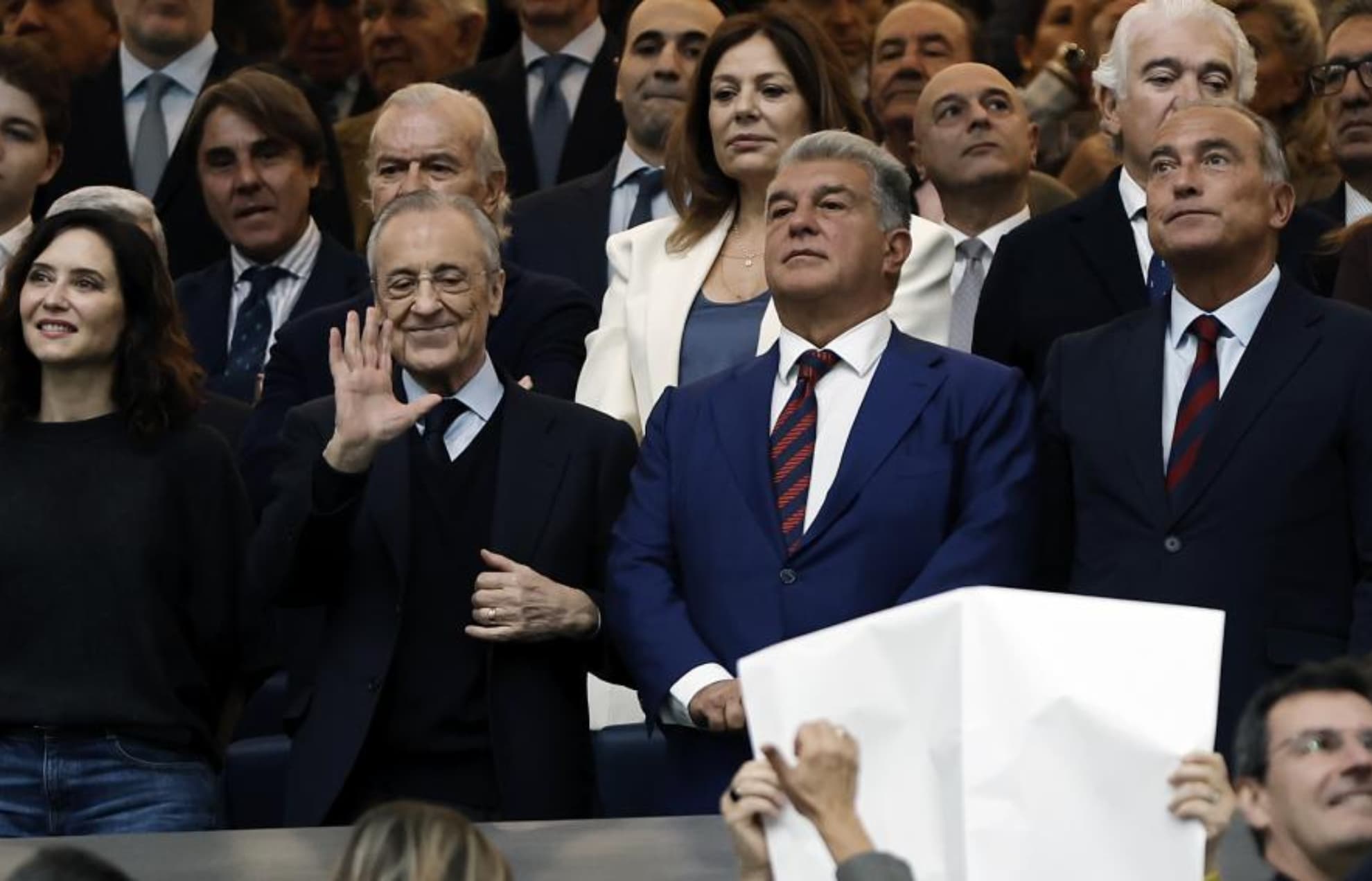 Florentino, Laporta y Yuste, en una imagen de archivo.
