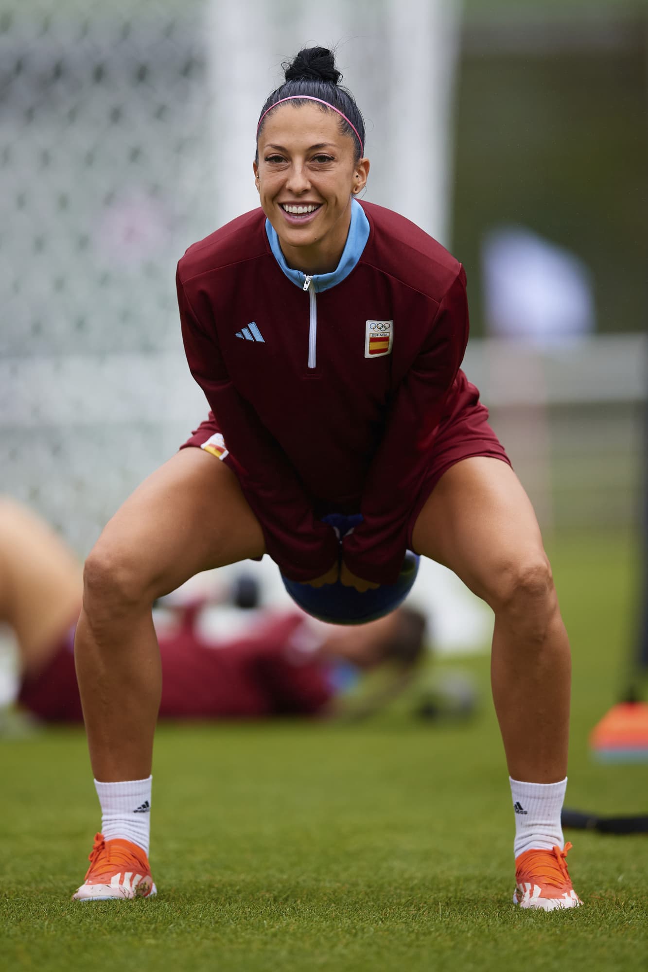 Jenni Hermoso en entrenamiento con la selección
