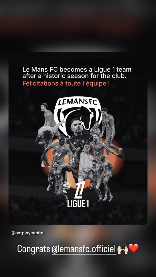 La felicitación de Courtois a Le Mans.