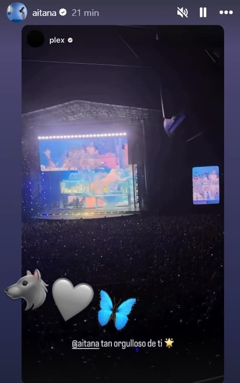 Aitana resubió la historia de Plex.