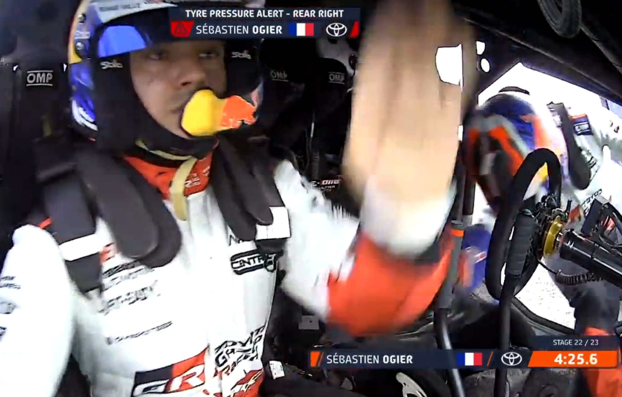 Ogier, al pinchar.
