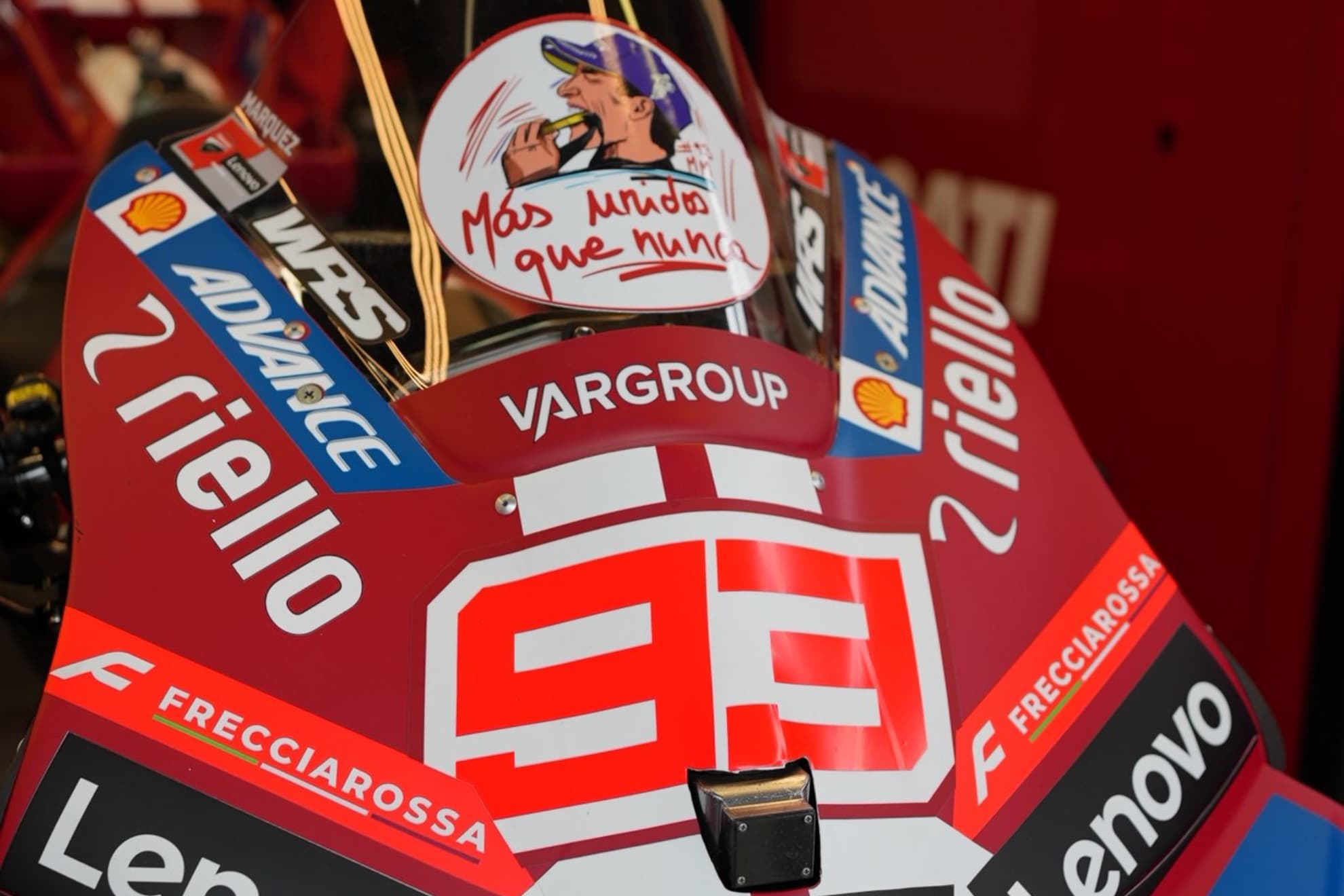 La cúpula de la Ducati de Marc Márquez, en Le Mans.